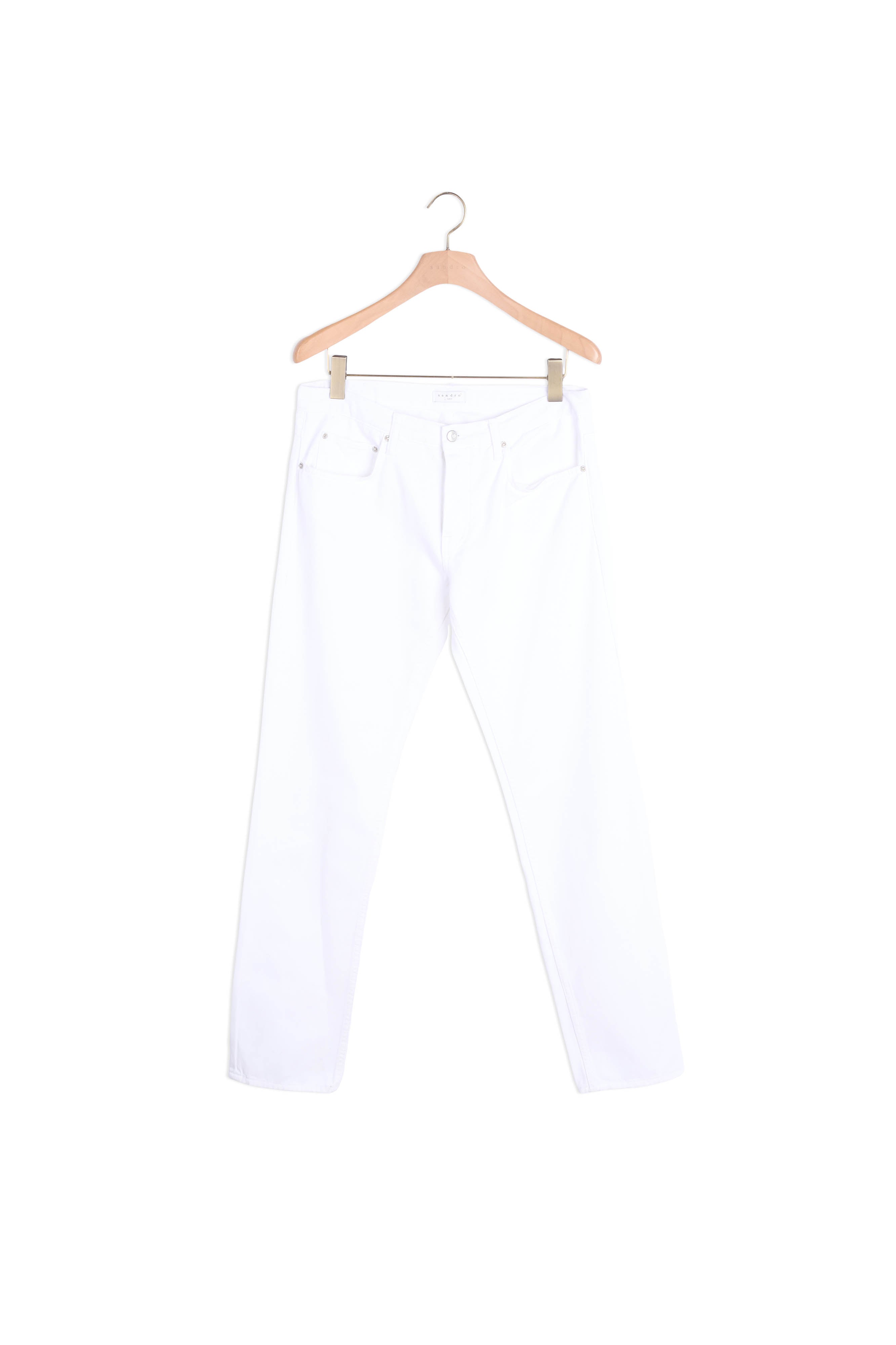 Jean blanc coupe étroite Sandro seconde main