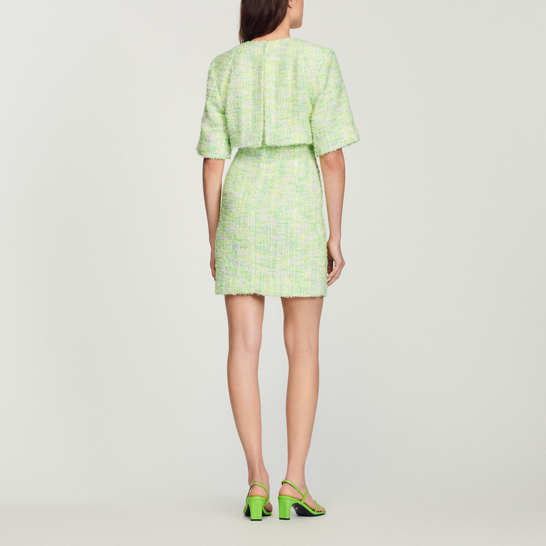 Robe courte en tweed Sandro seconde main