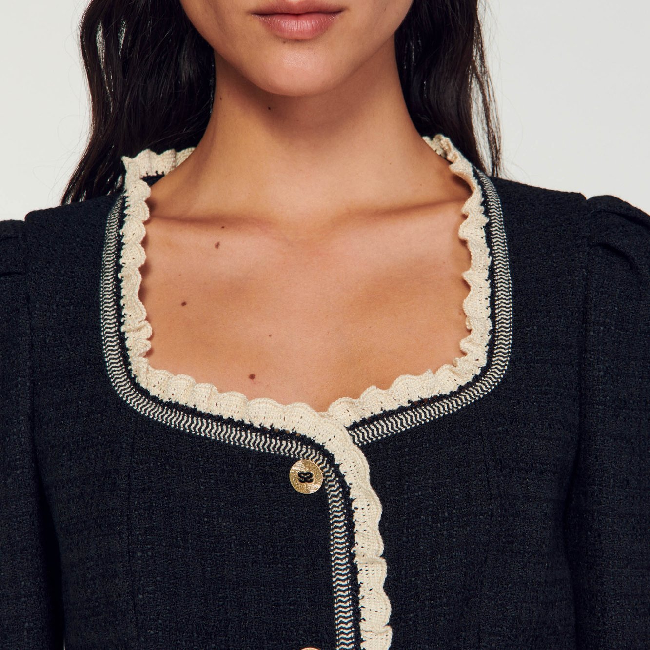 Top court en tweed Sandro seconde main