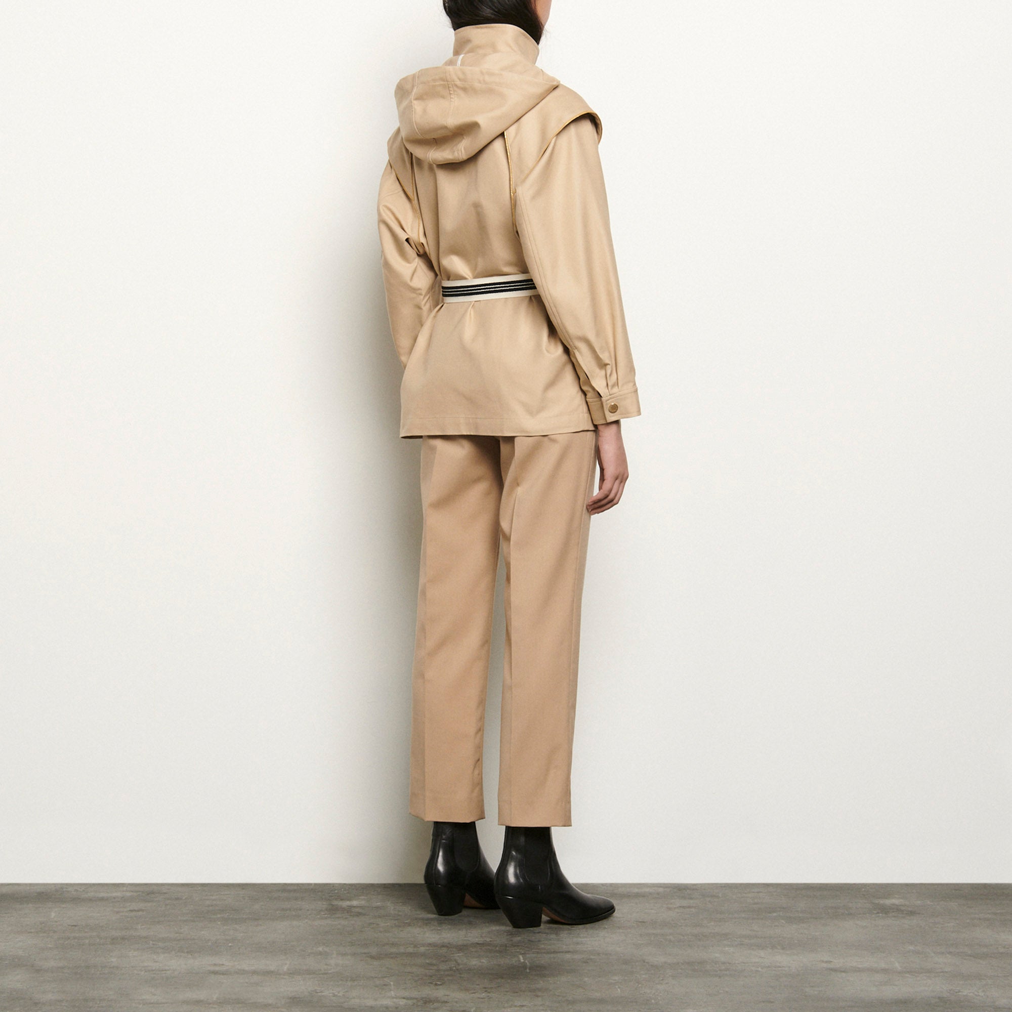 Parka en gabardine de coton Sandro seconde main