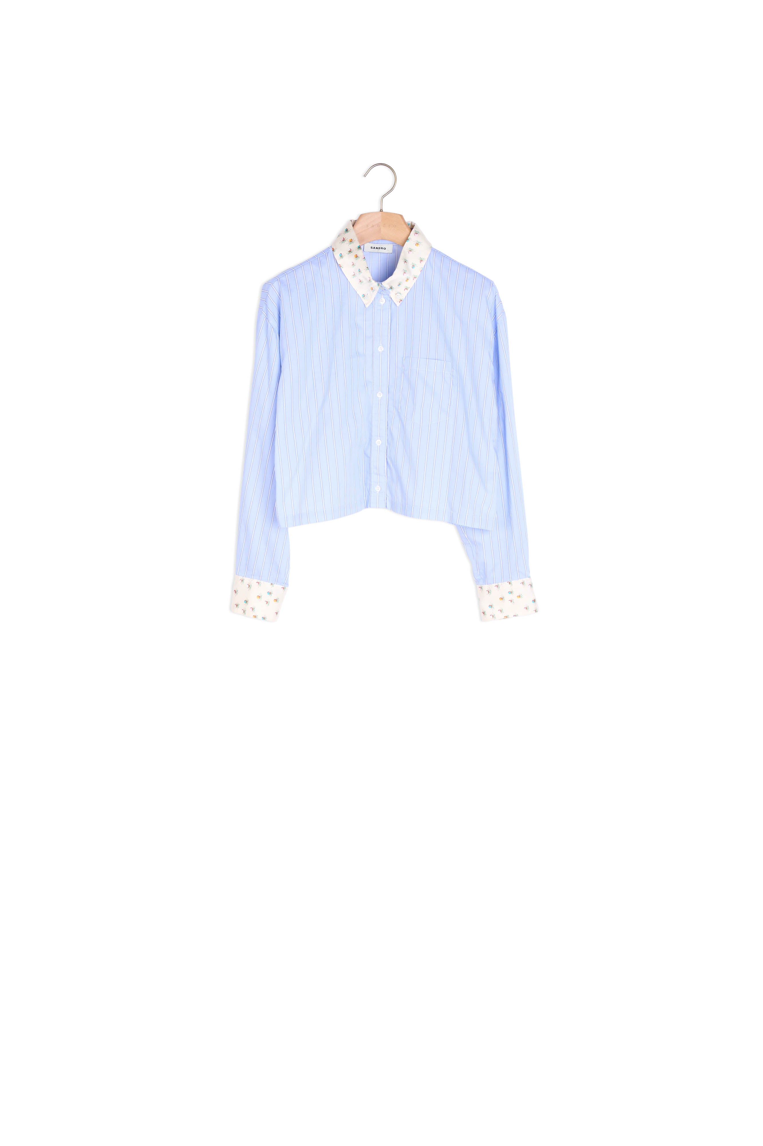 Chemise courte à col imprimé Sandro seconde main