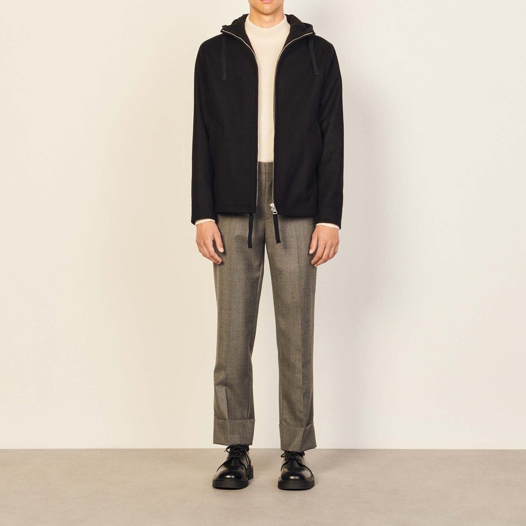 Manteau Noir Sandro seconde main