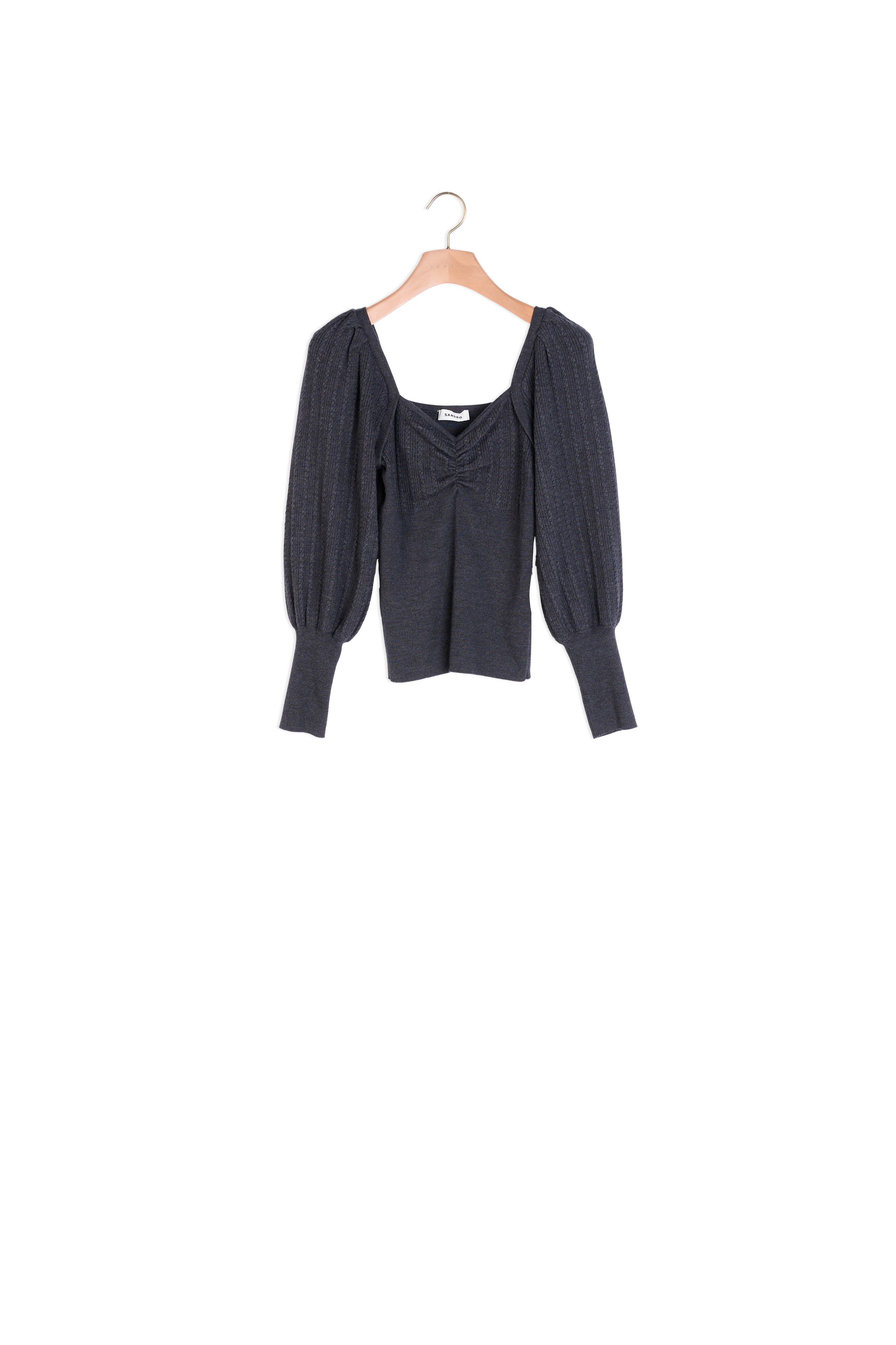 Pull Gris Foncé Sandro seconde main