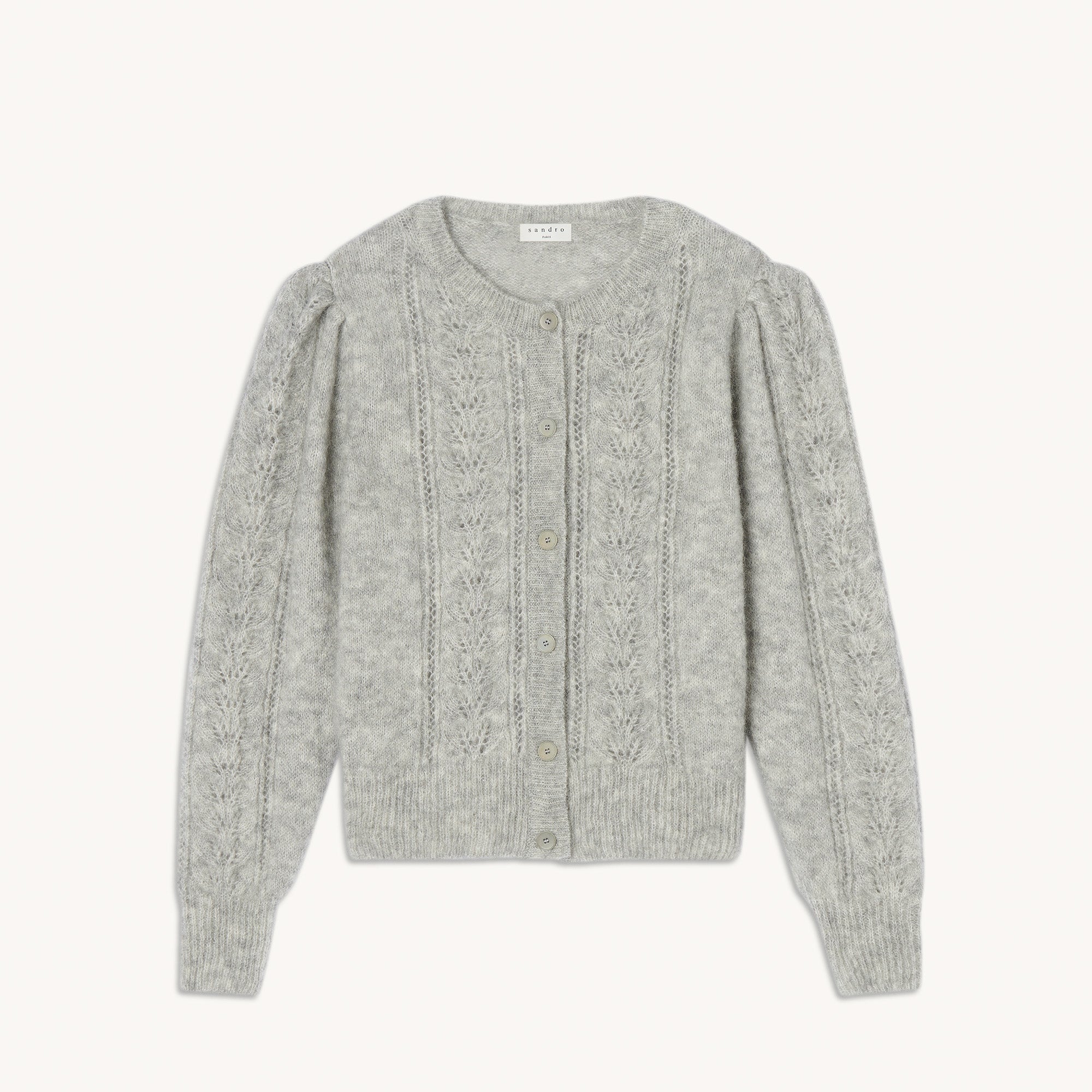CARDIGAN Gris Chiné Sandro seconde main