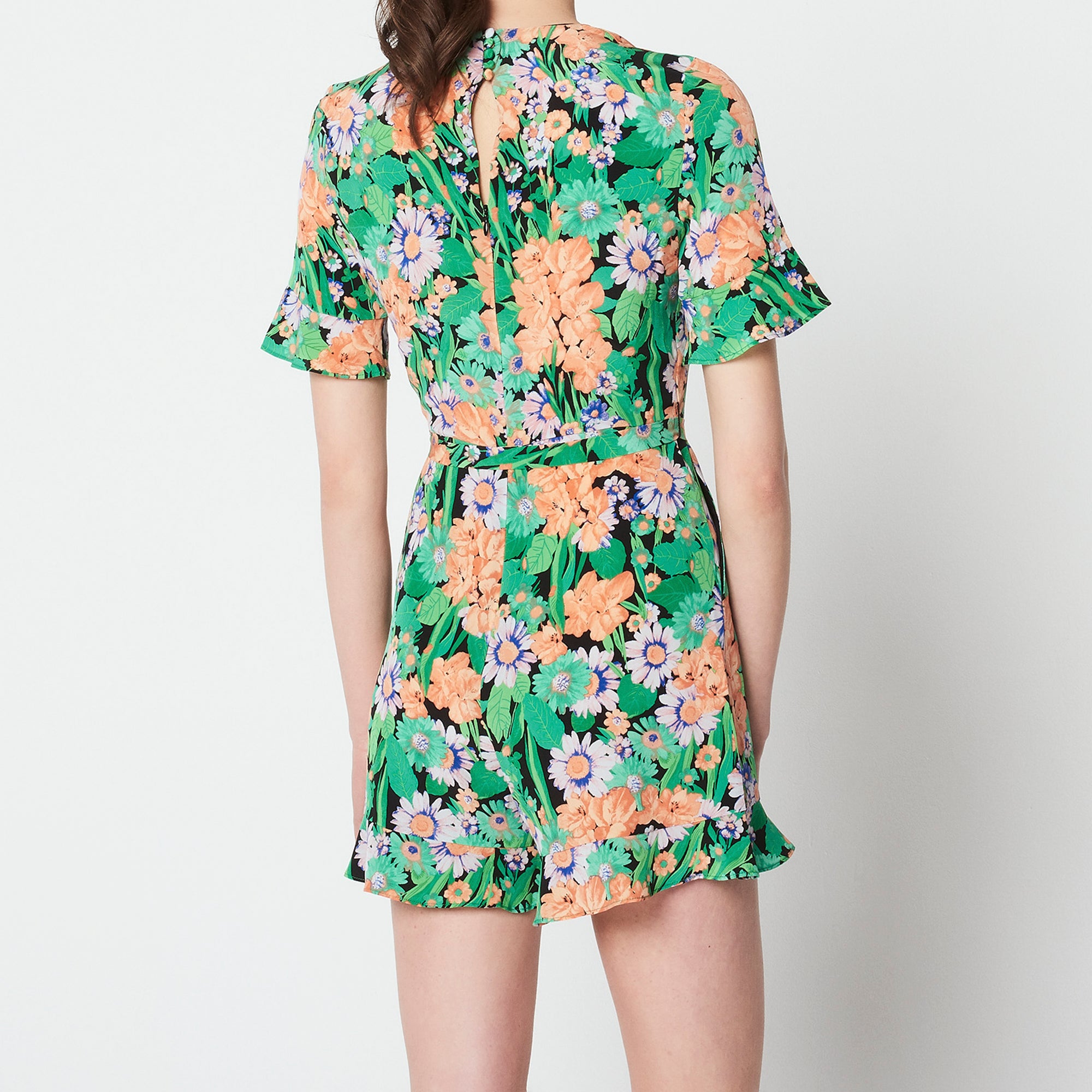 CombiShort soie imprimé fleuri all over Sandro seconde main