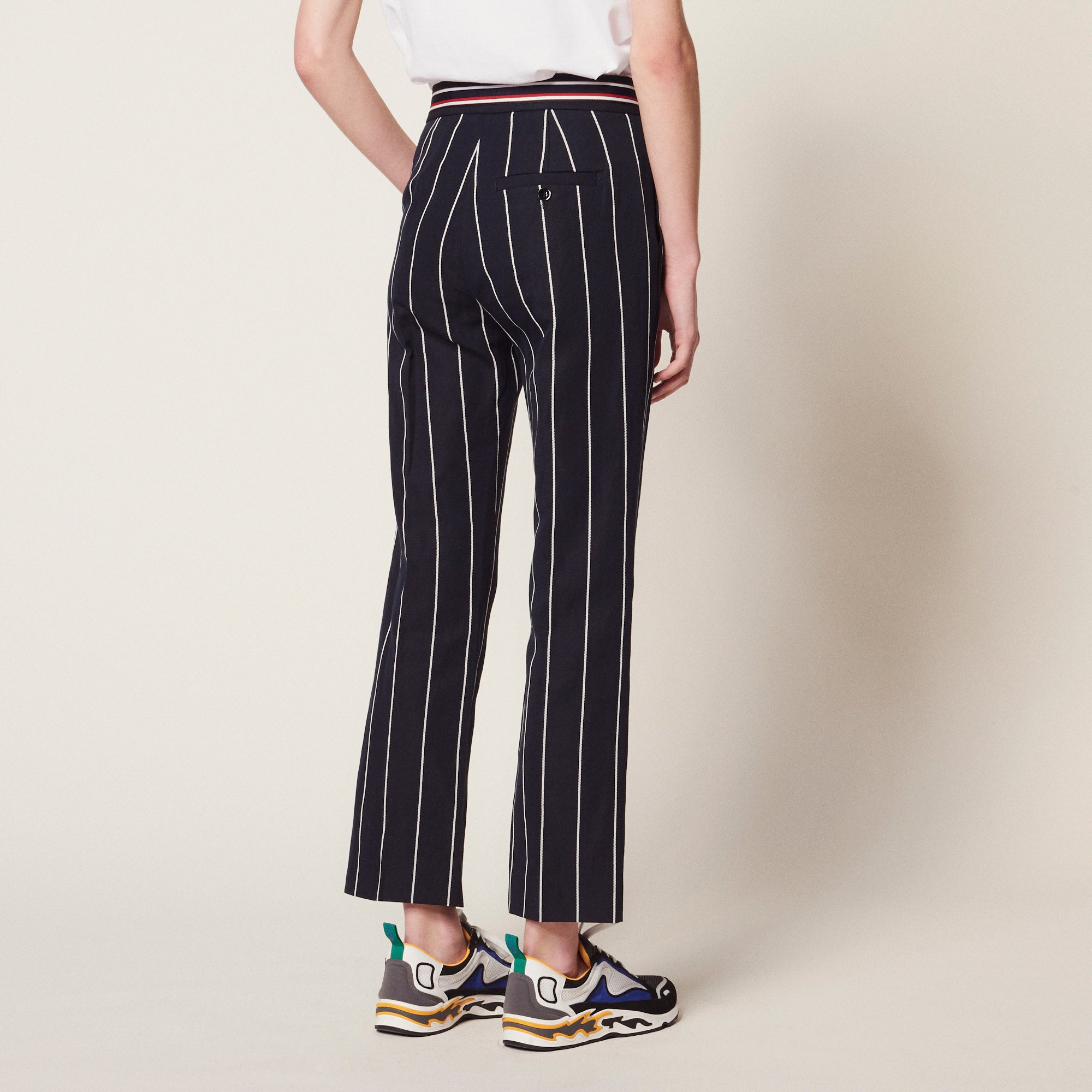 Pantalon à rayures contrastées Sandro seconde main