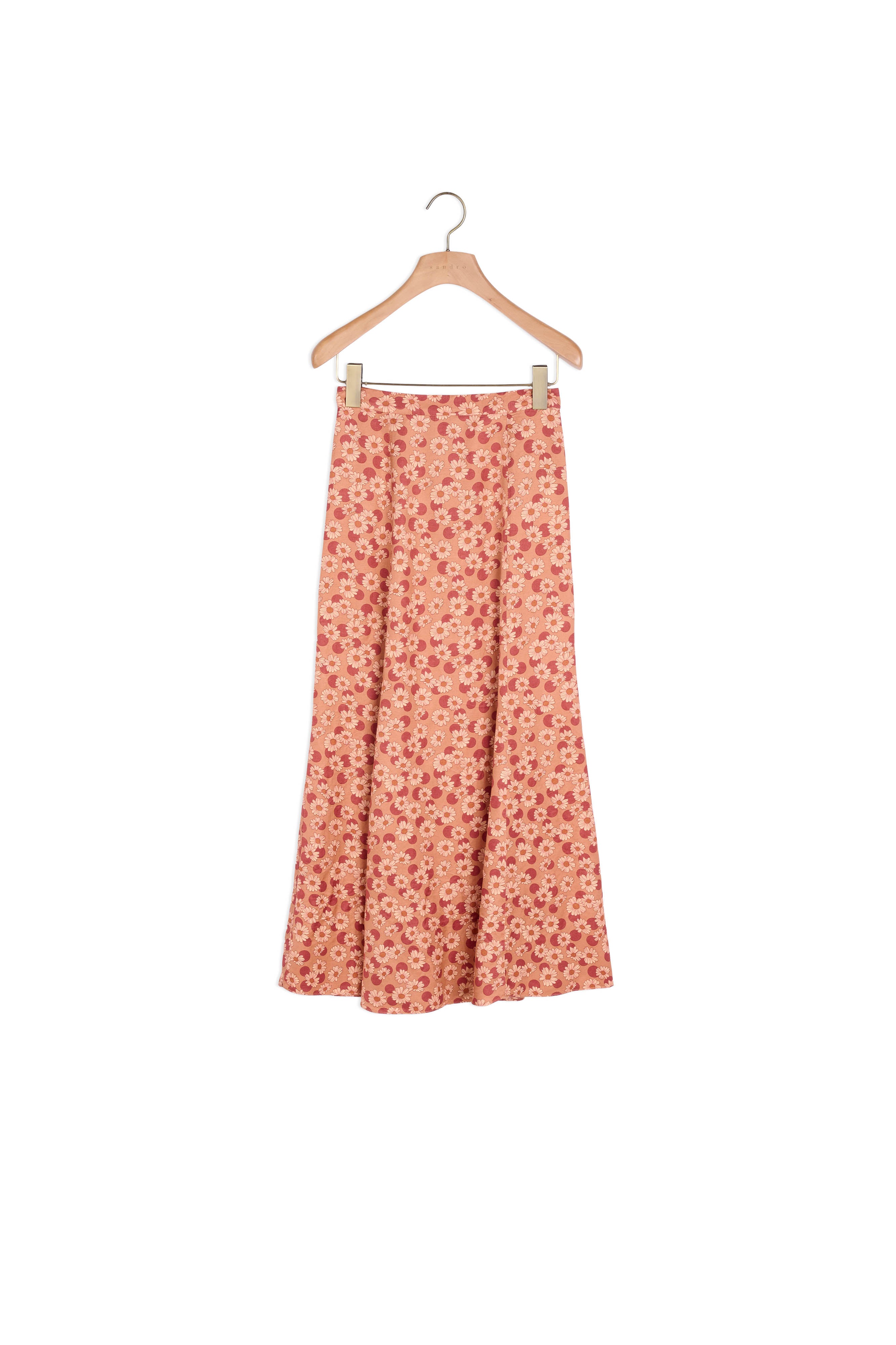 Jupe longue évasée imprimée Sandro seconde main