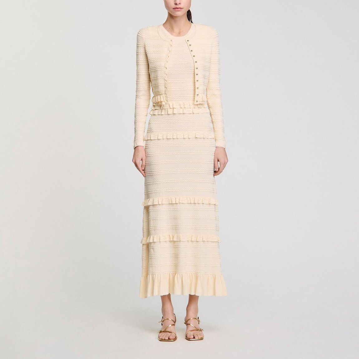 Cardigan à volants Sandro seconde main