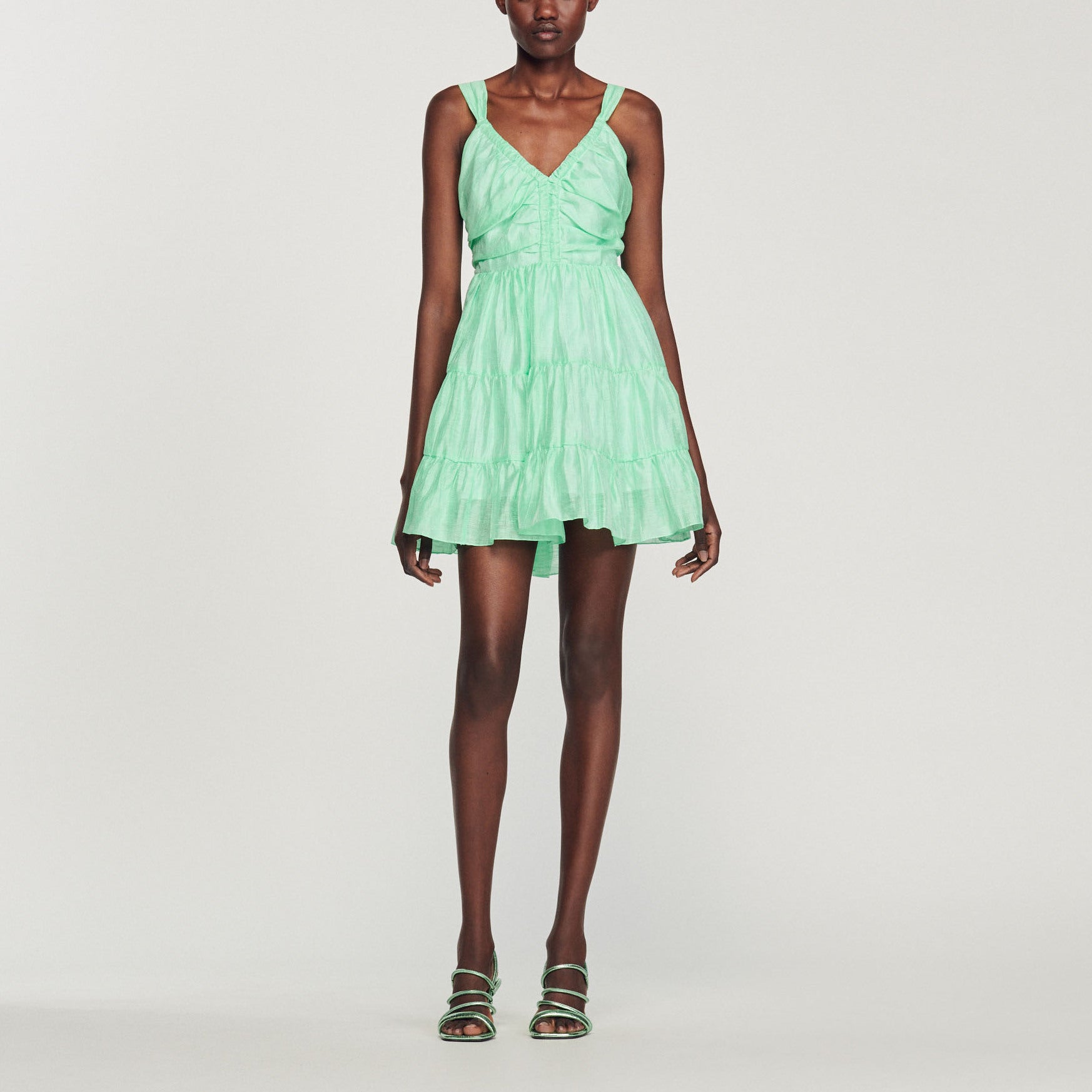 Robe courte volantée Sandro seconde main