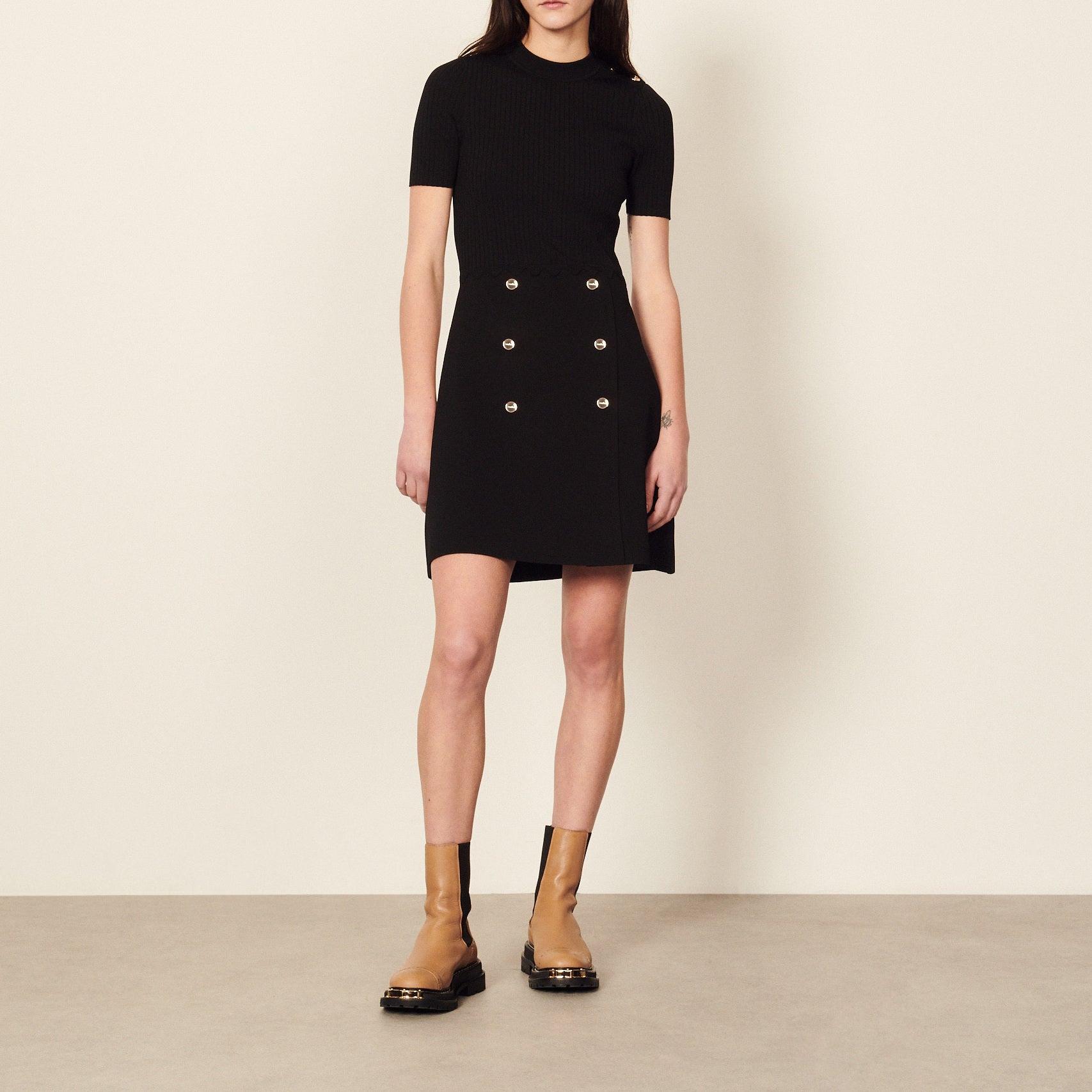 Robe courte en Maille Sandro seconde main