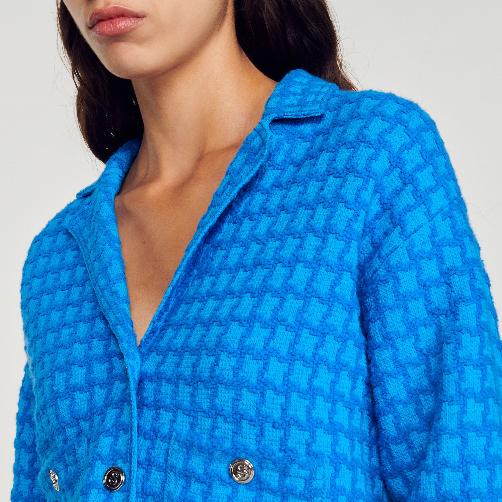 Cardicoat court en tweed Sandro seconde main