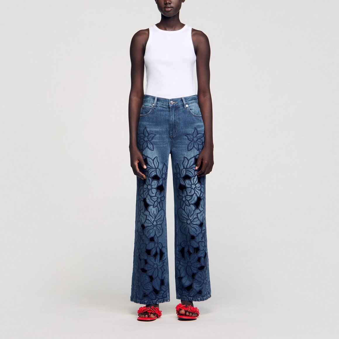 Jean brodé Sandro seconde main