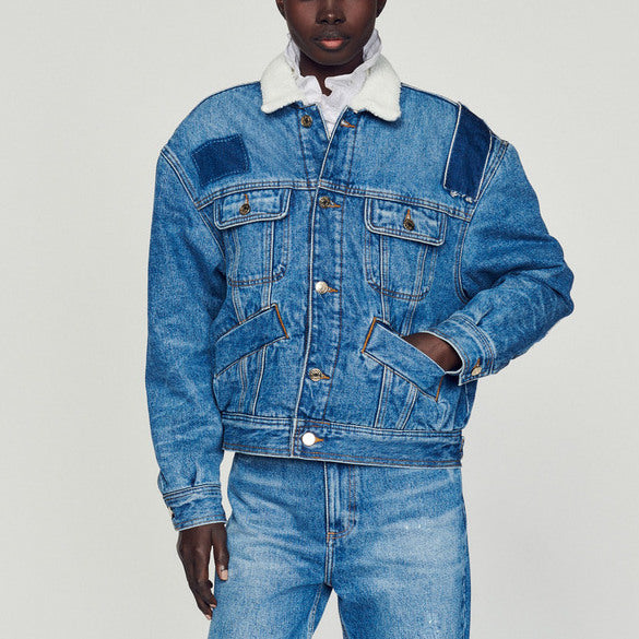 Veste en Jean doublée Sandro seconde main