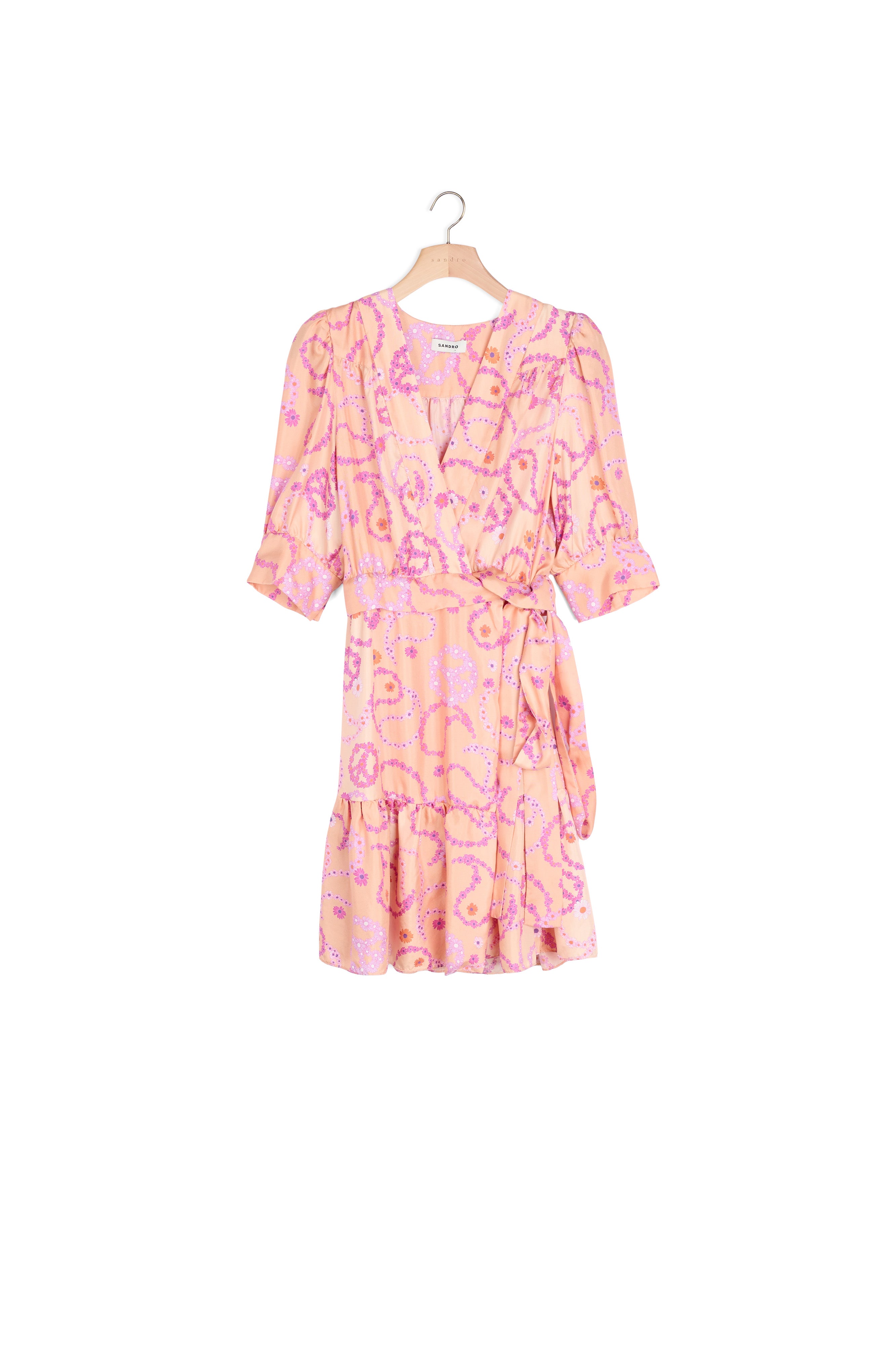 Robe en soie imprimé  Peace&Love Sandro seconde main