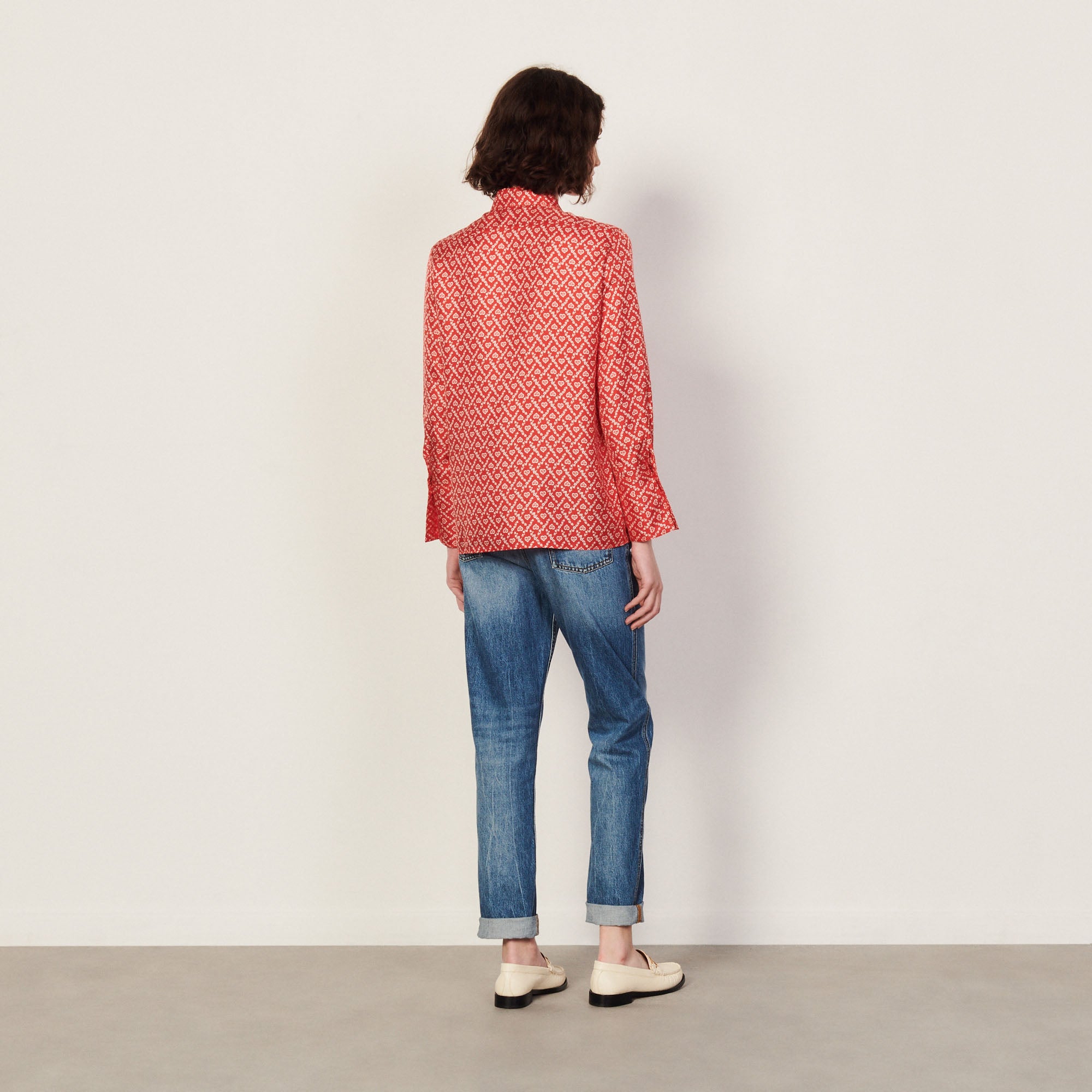 Chemise fluide en soie imprimée Sandro seconde main