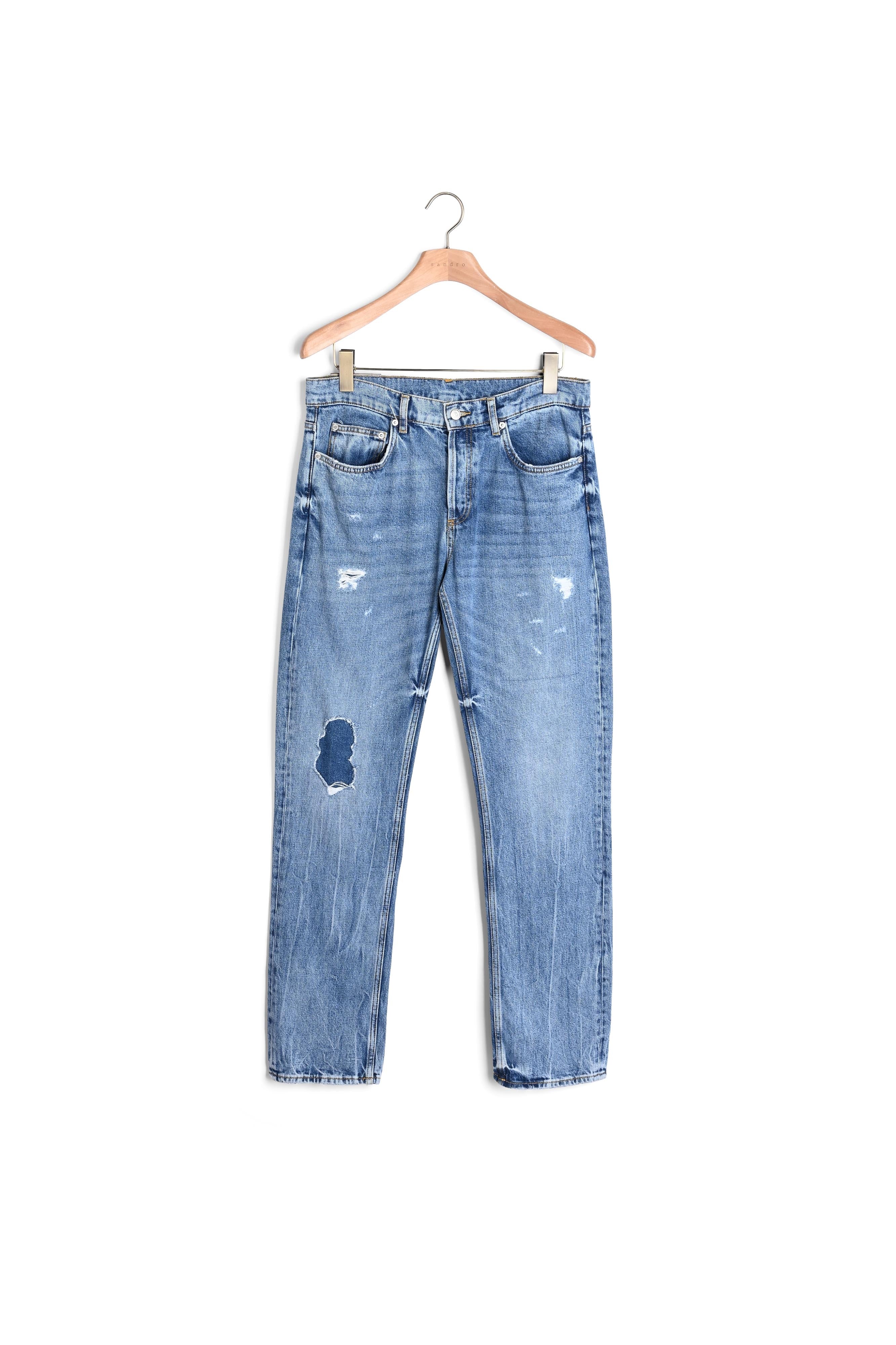 Jean slim destroy en coton Sandro seconde main