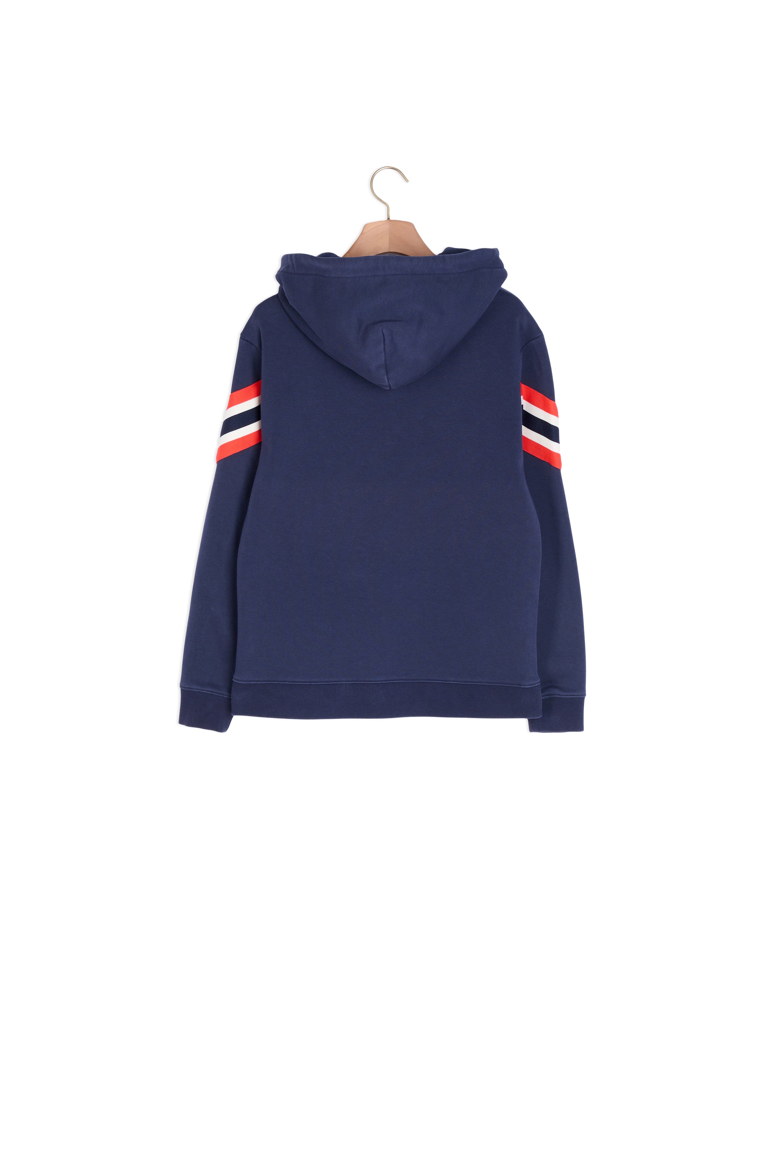 Sweat à capuche à bord-côte rayé Sandro seconde main