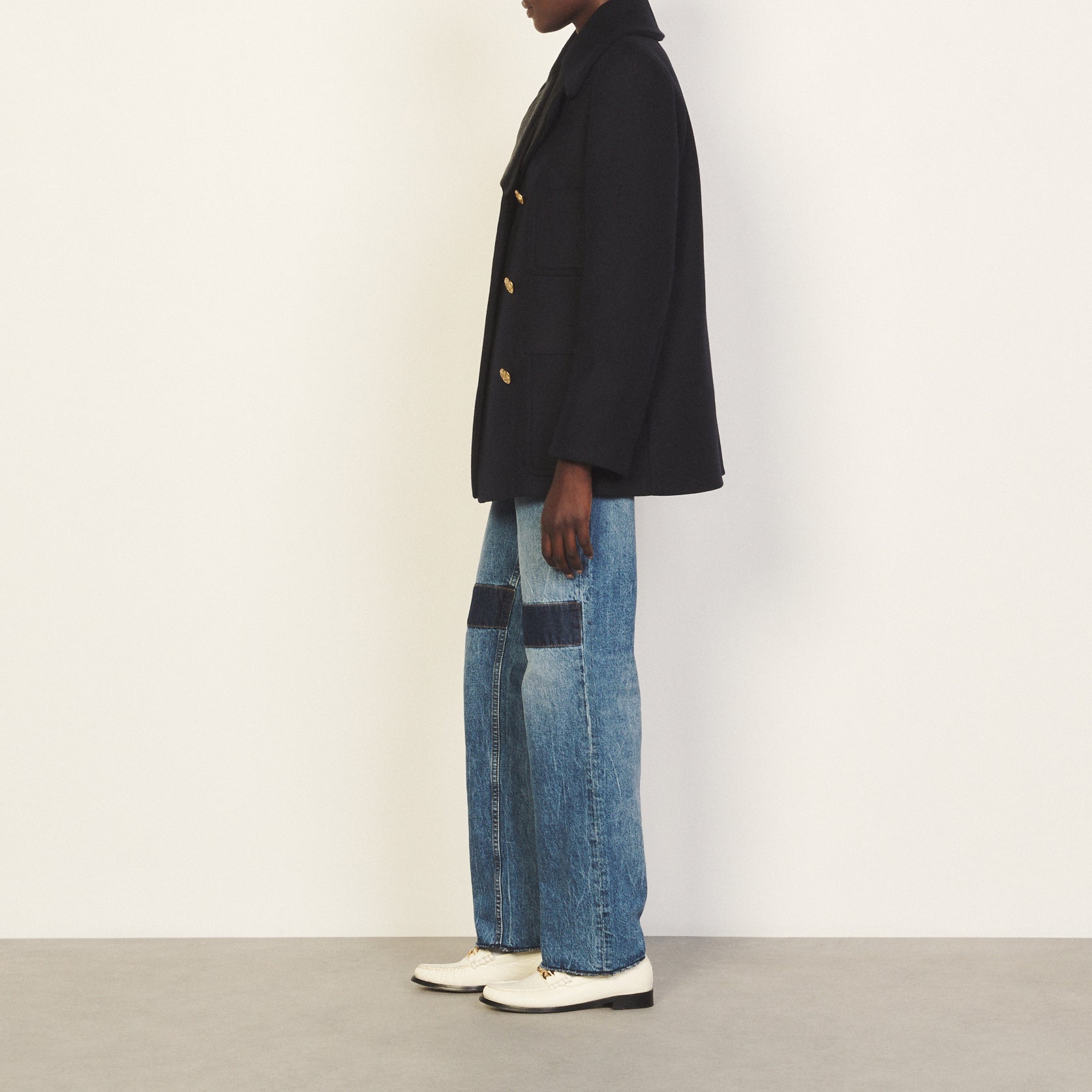 Outerwear Bleu marine Sandro seconde main