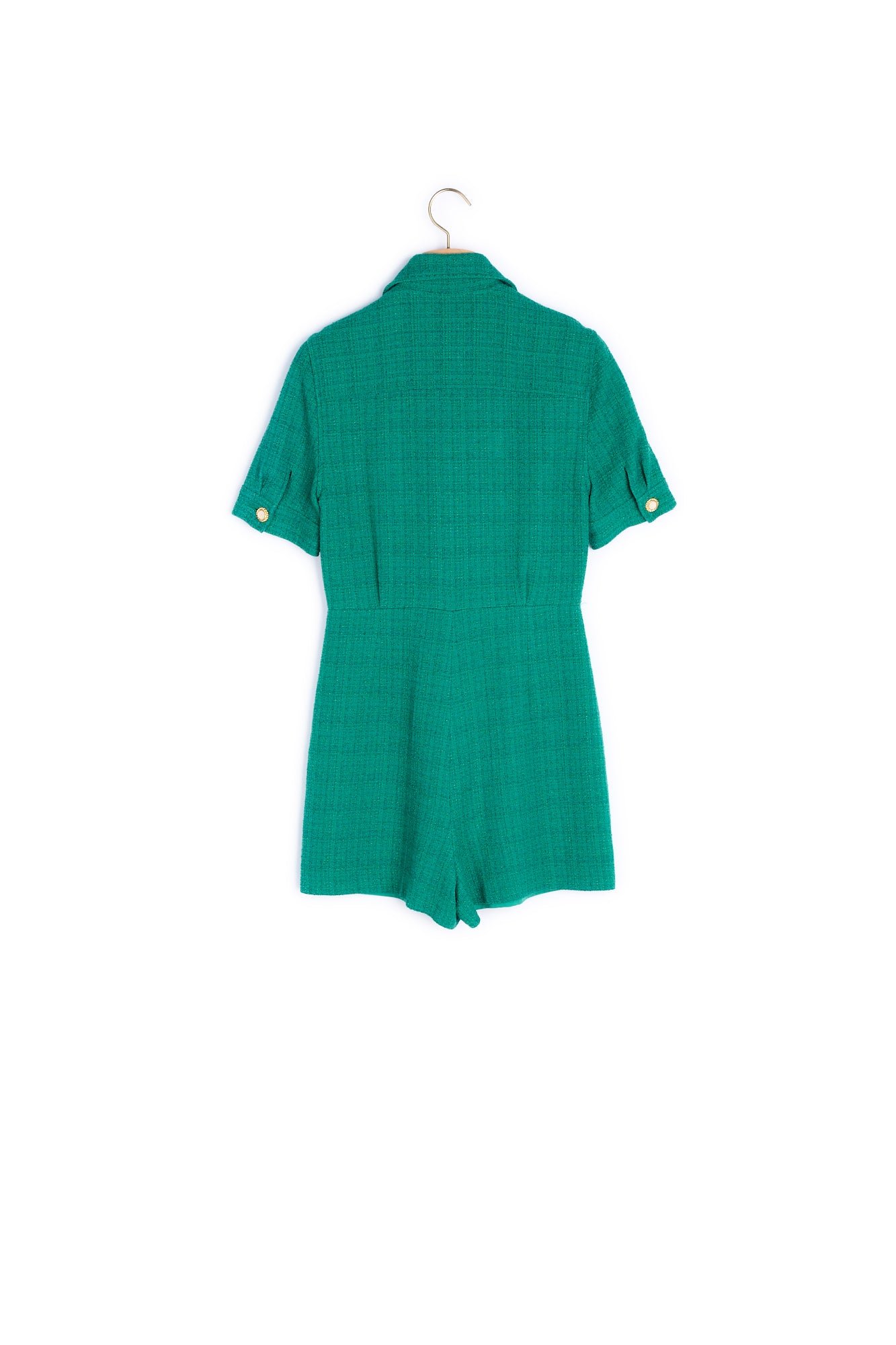 Combinaison Short en tweed à zipper Sandro seconde main