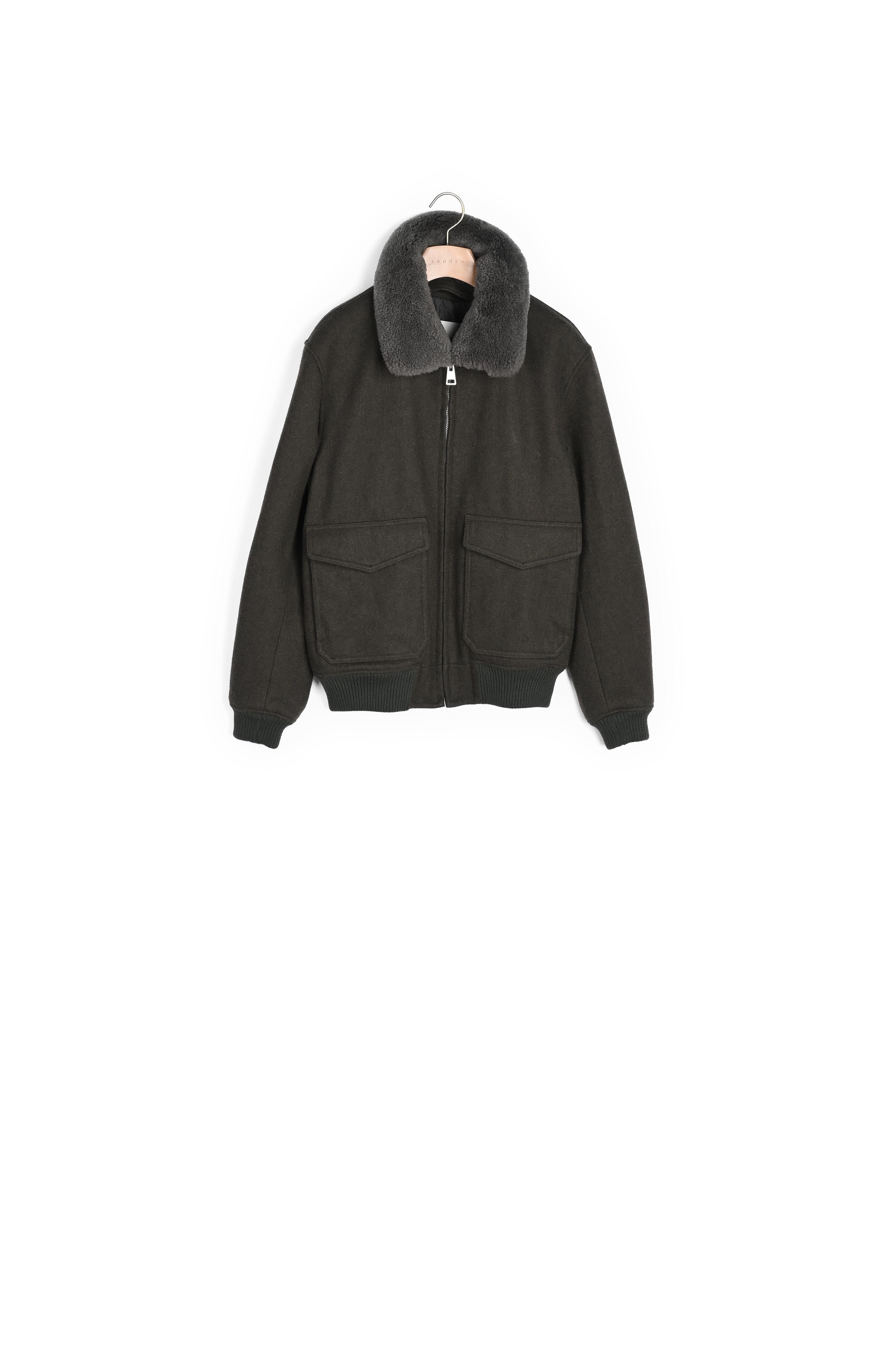 Blouson aviateur col mouton Sandro seconde main