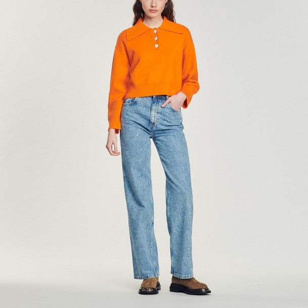 Pull court à boutons bijoux Sandro seconde main