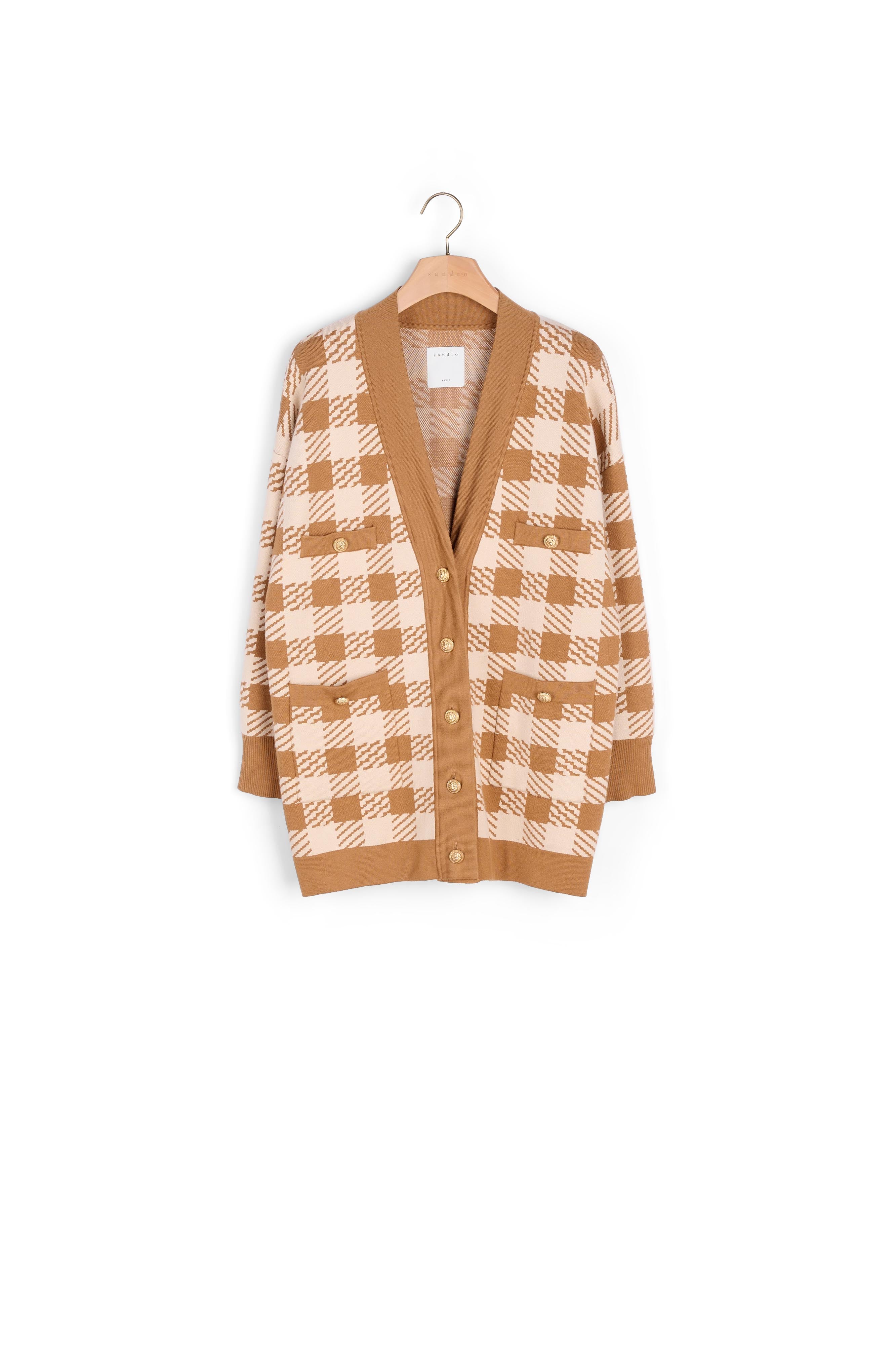 Cardicoat imprimé vichy Sandro seconde main