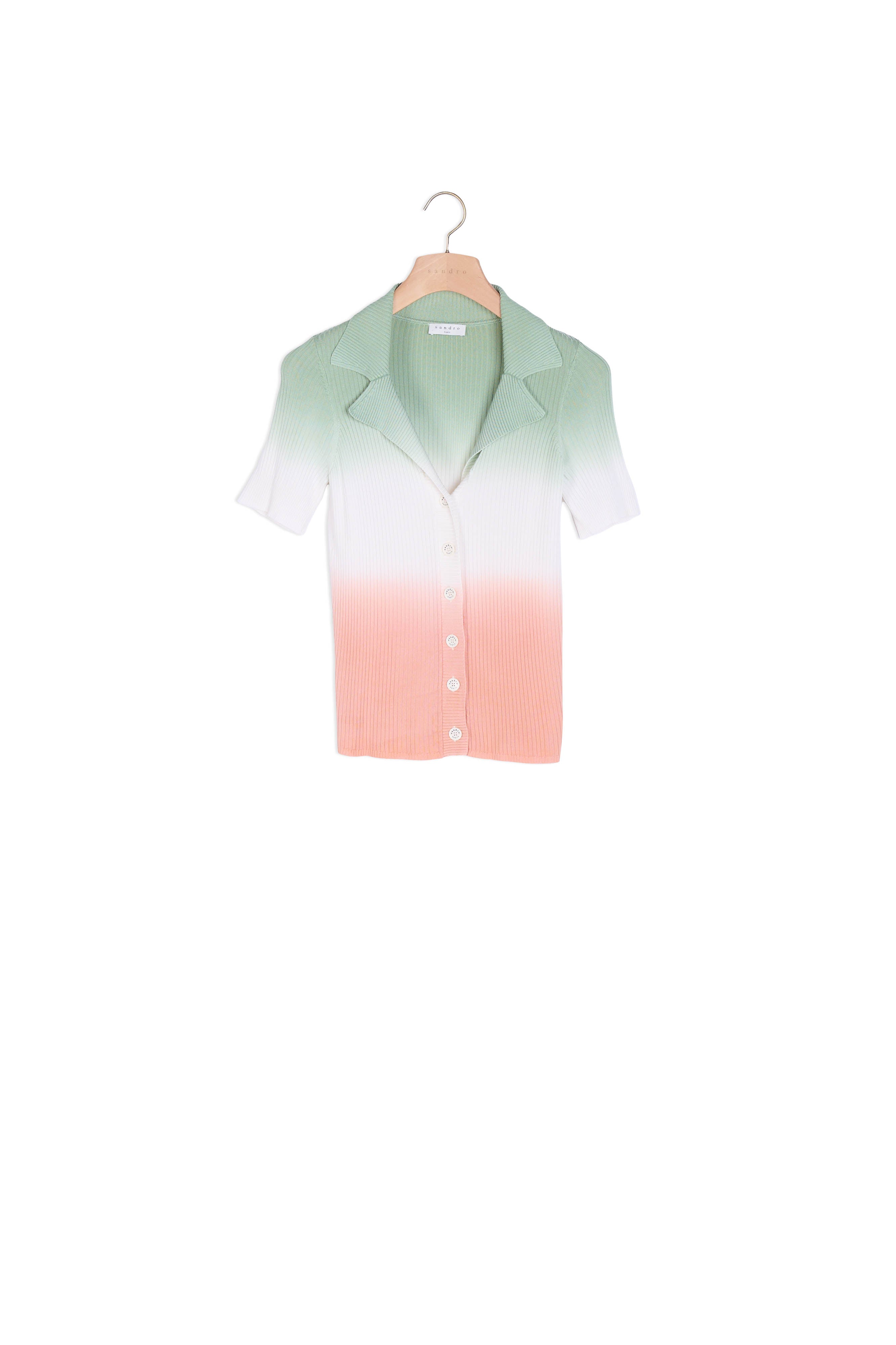 Cardigan tie and dye à côtes Sandro seconde main