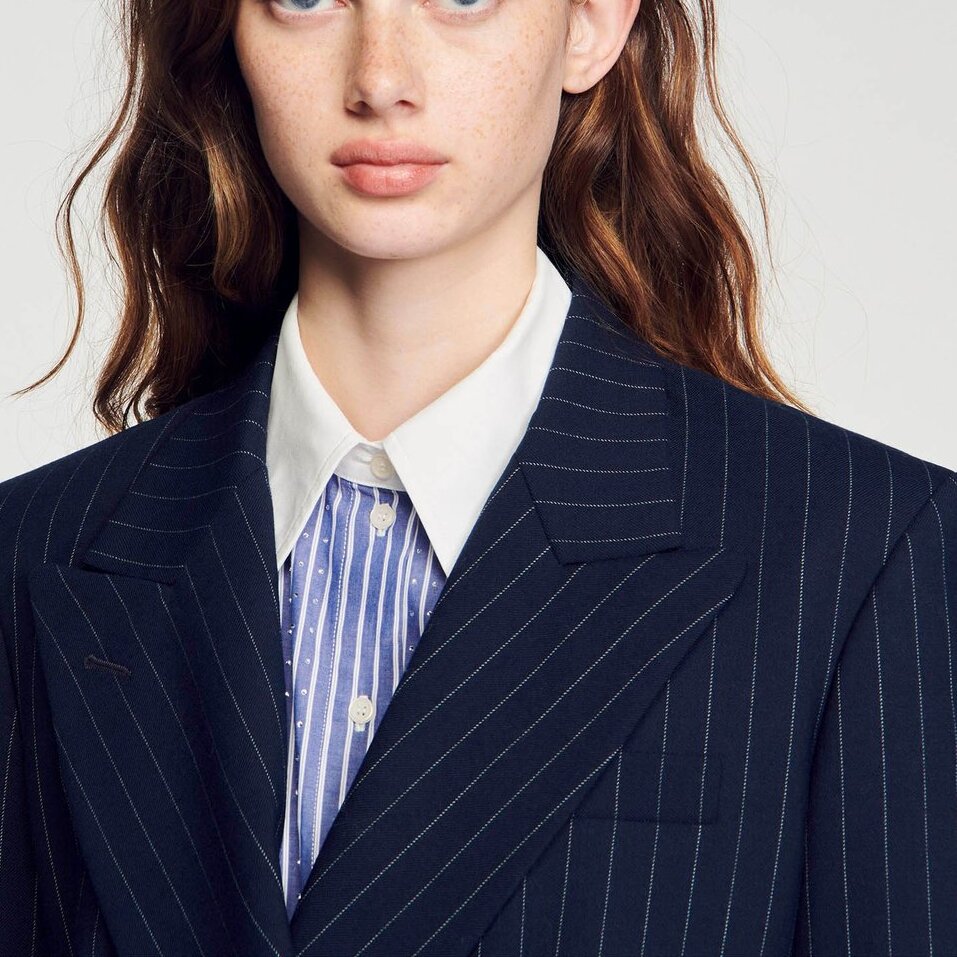 Veste de tailleur à rayures Sandro seconde main