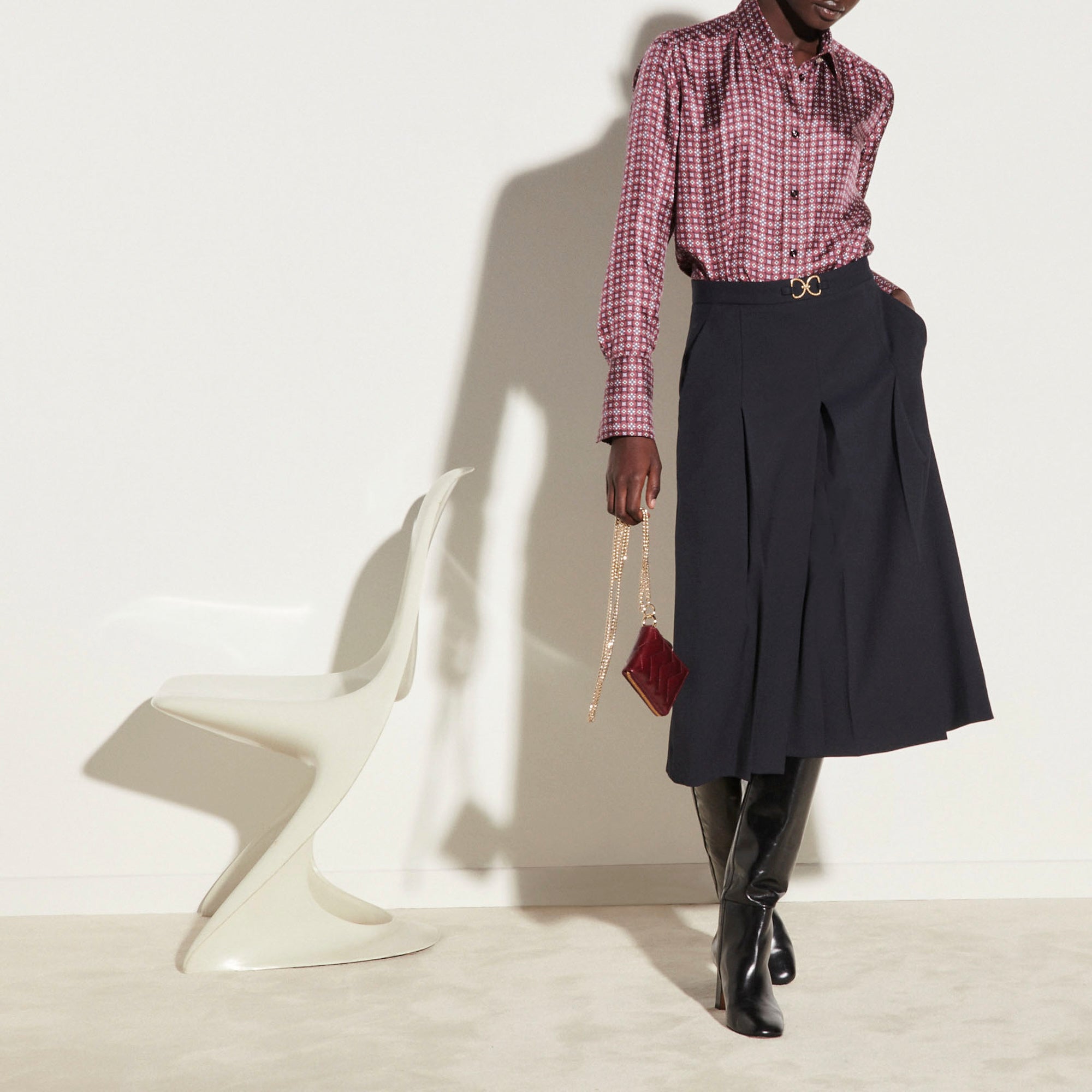 Chemise classique en twill de soie Sandro seconde main