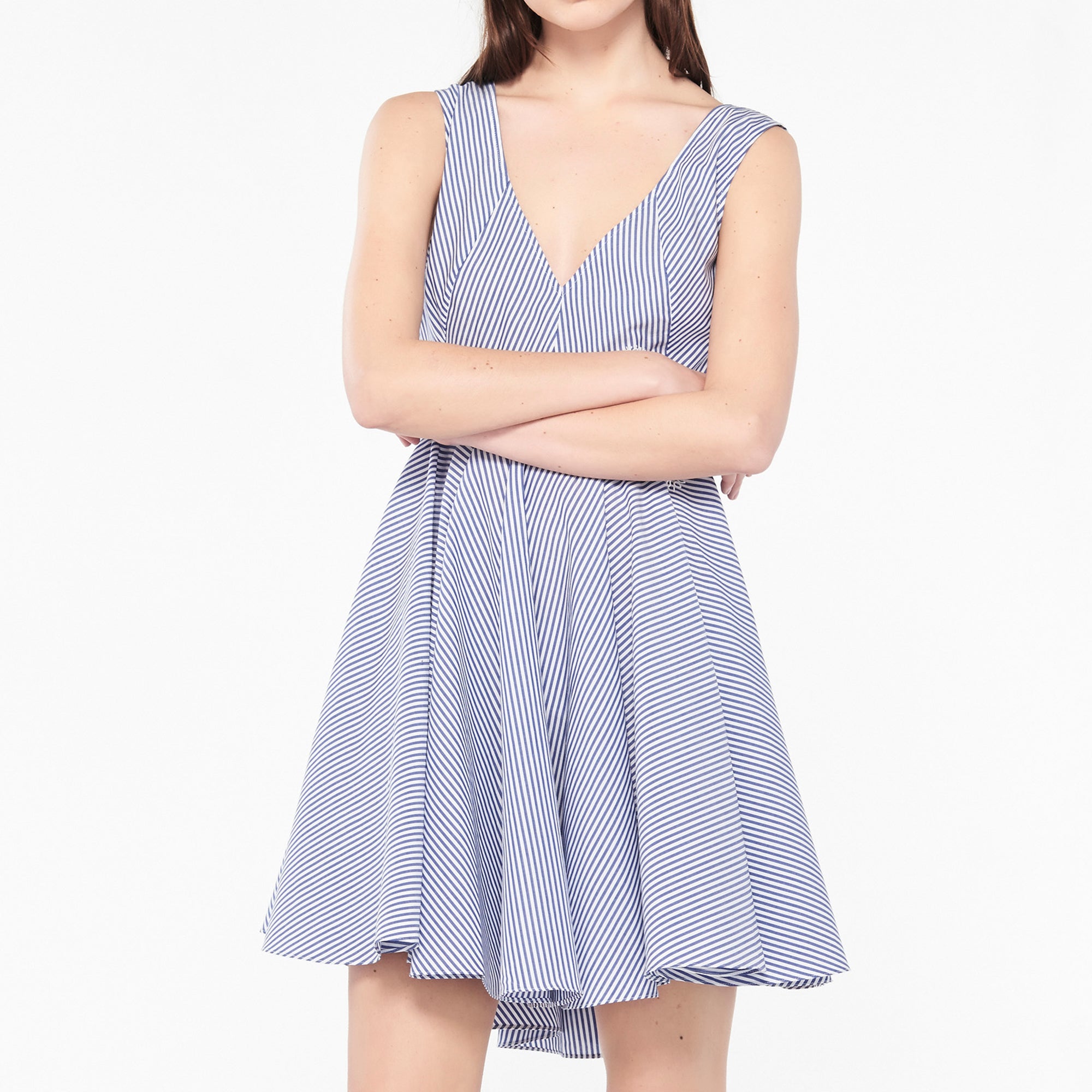 Robe à rayures à nouer au dos Sandro seconde main