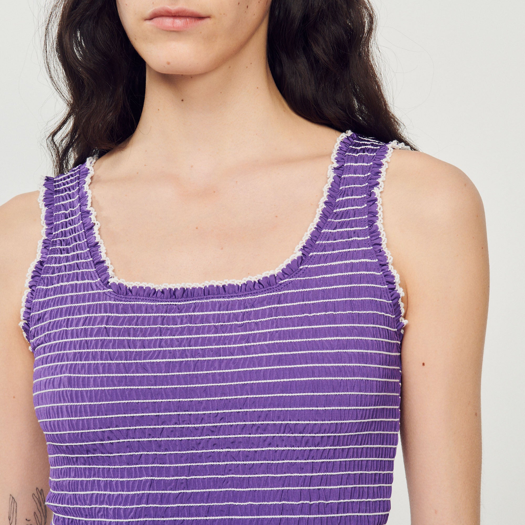 Débardeur court smocké Sandro seconde main