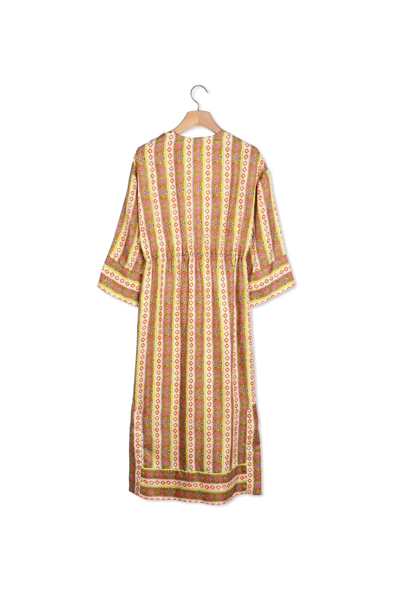 Robe caftan imprimé Flower Stripes Sandro seconde main