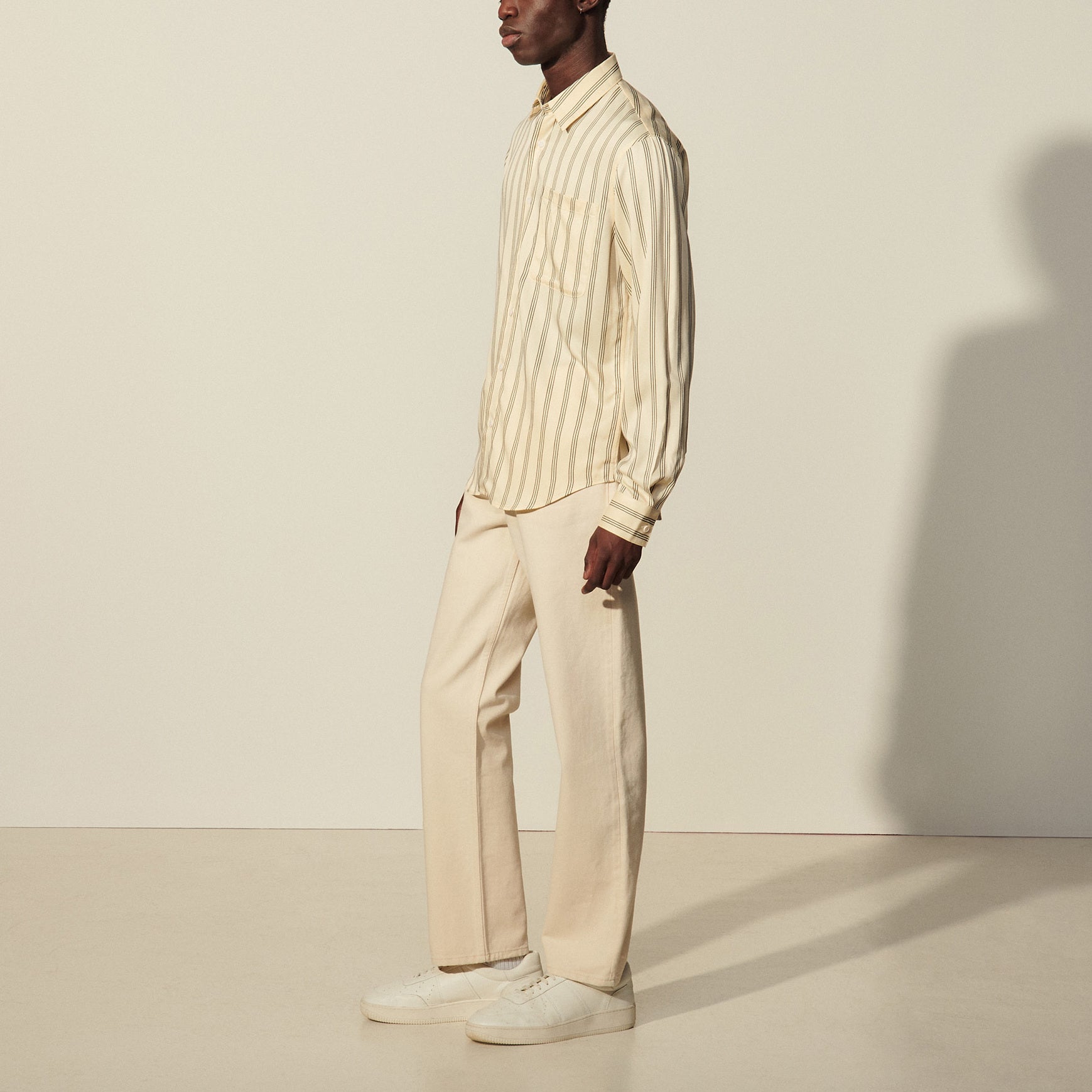 Chemise fluide à rayures tissées Sandro seconde main