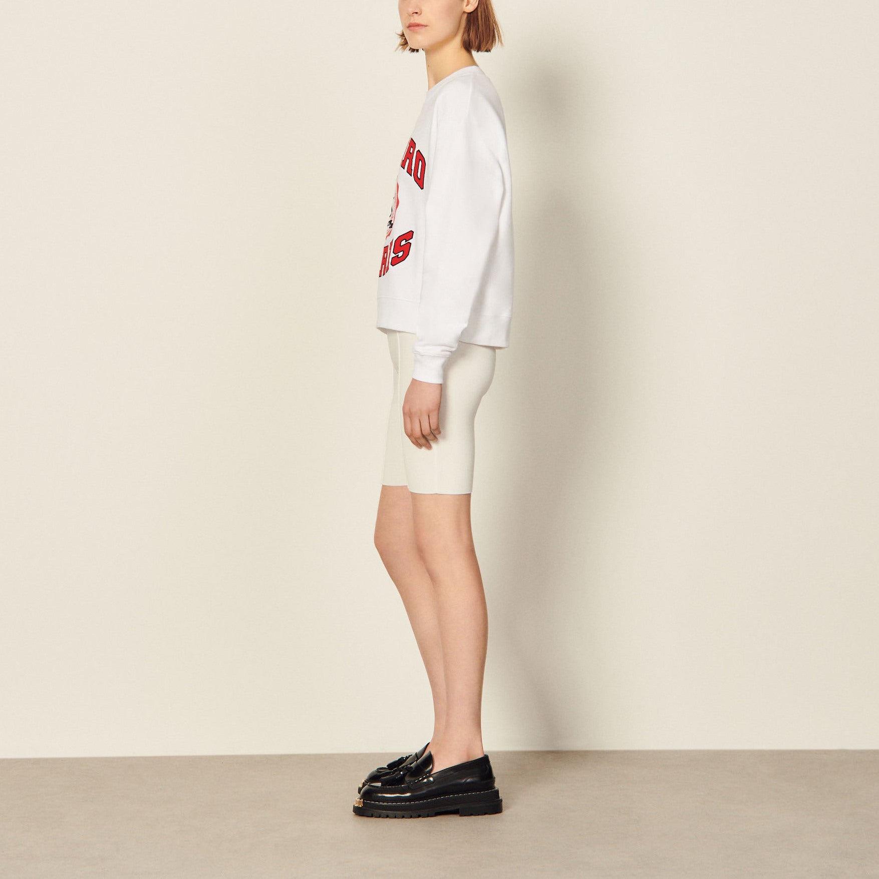 Sweatshirt imprimé en coton biologique Sandro seconde main