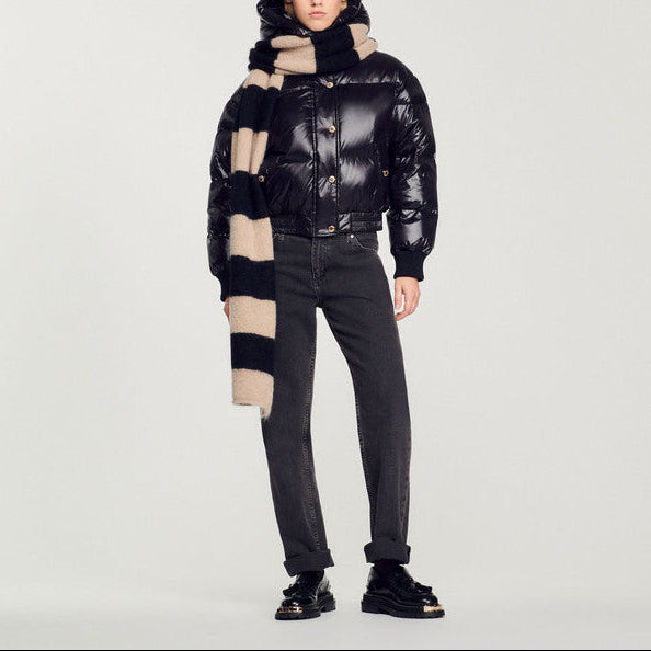 Doudoune courte à capuche Sandro seconde main