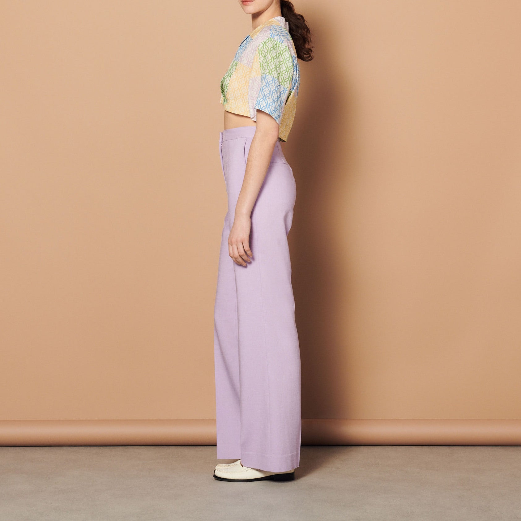 Chemise courte imprimé patchwork Sandro seconde main