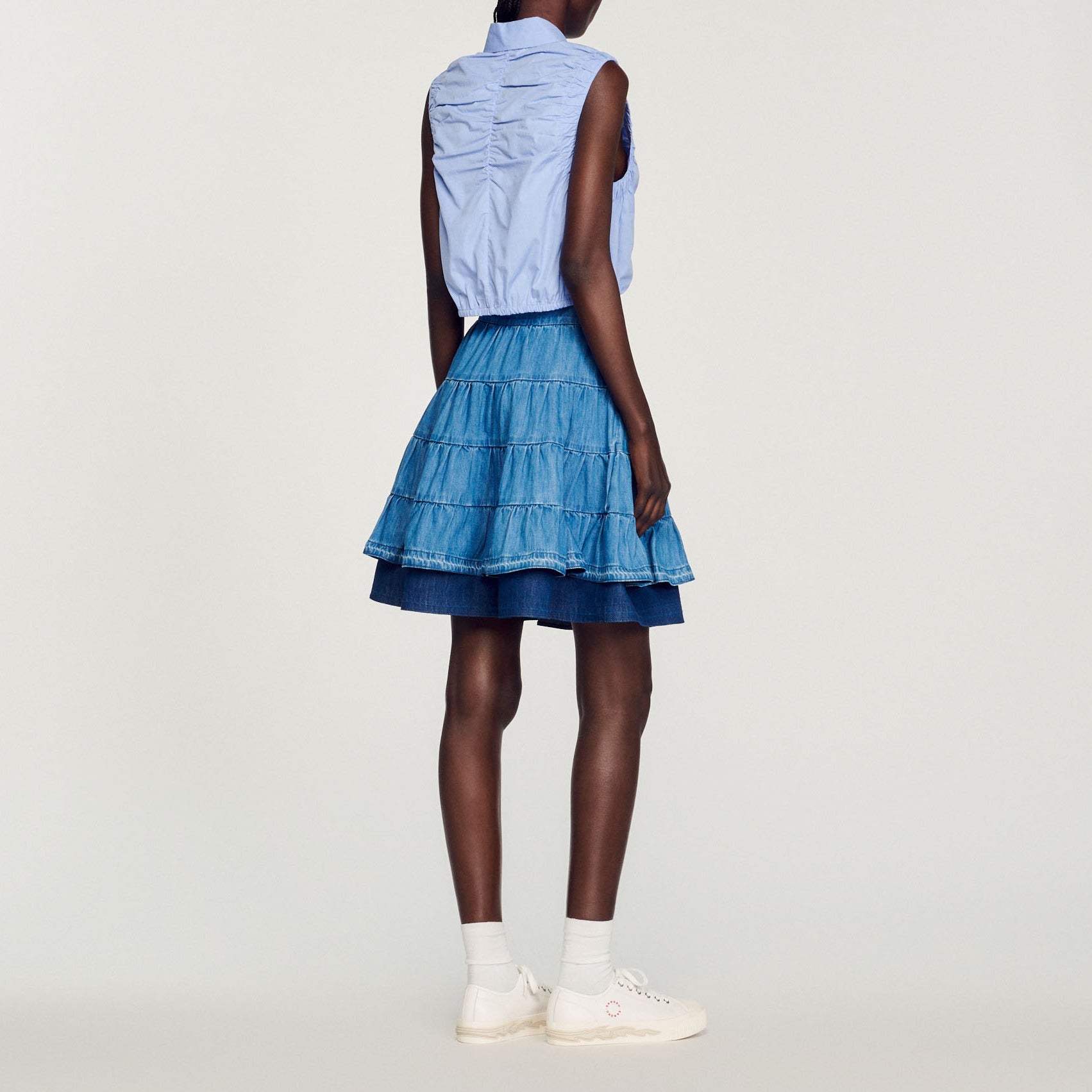 Chemise courte sans manches Sandro seconde main