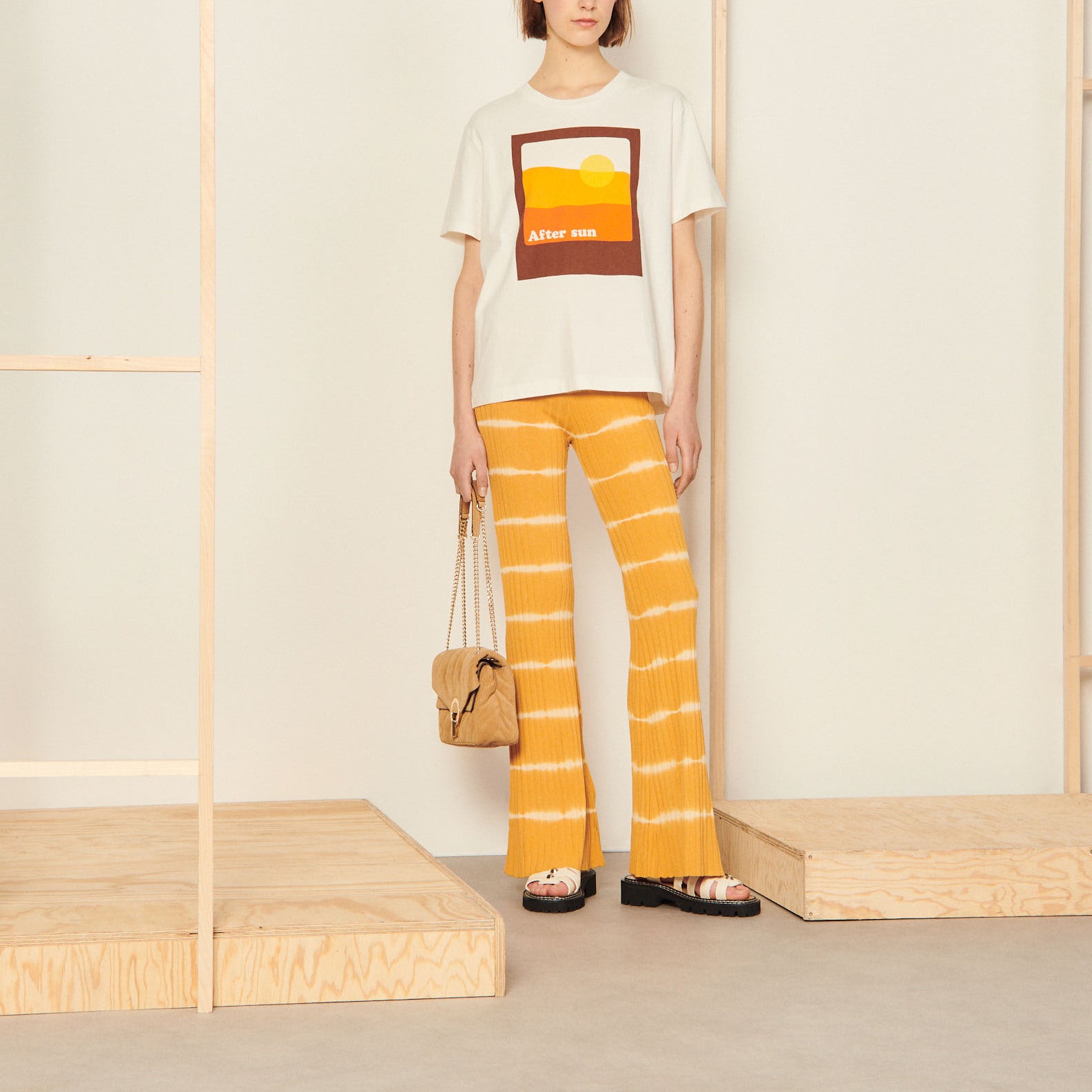 Pantalon tie and dye en Maille Sandro seconde main