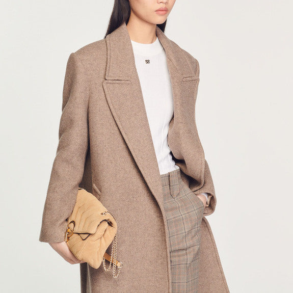 Manteau long en laine mélangée Sandro seconde main