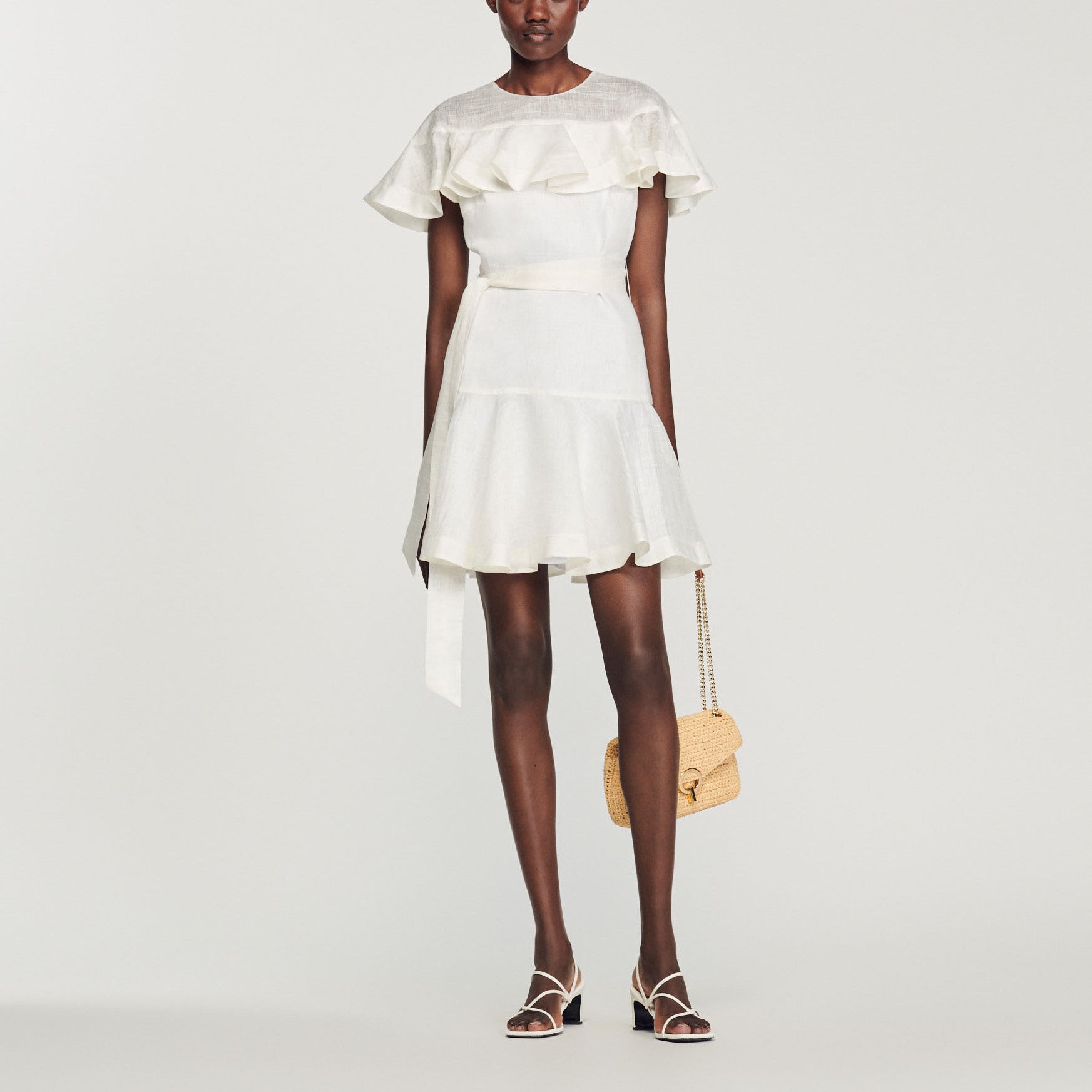 Robe courte à volant Sandro seconde main