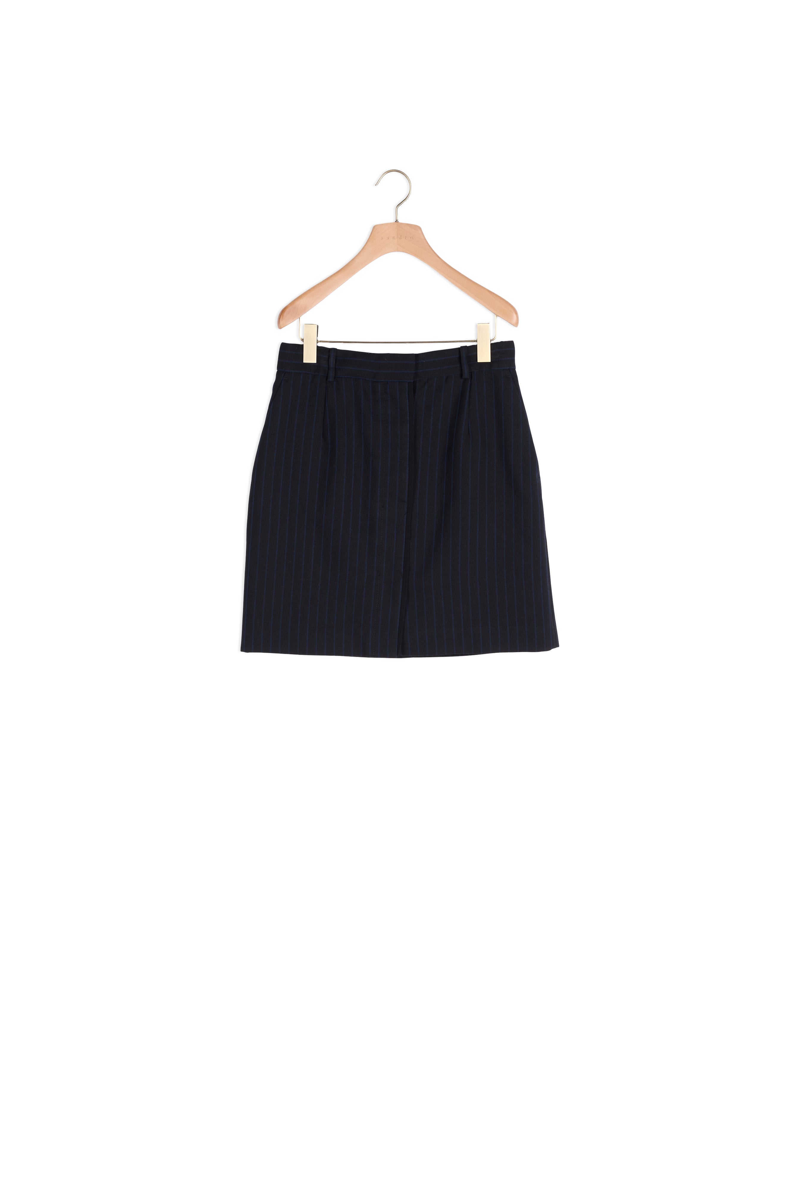 Jupe courte de tailleur à fines rayures Sandro seconde main