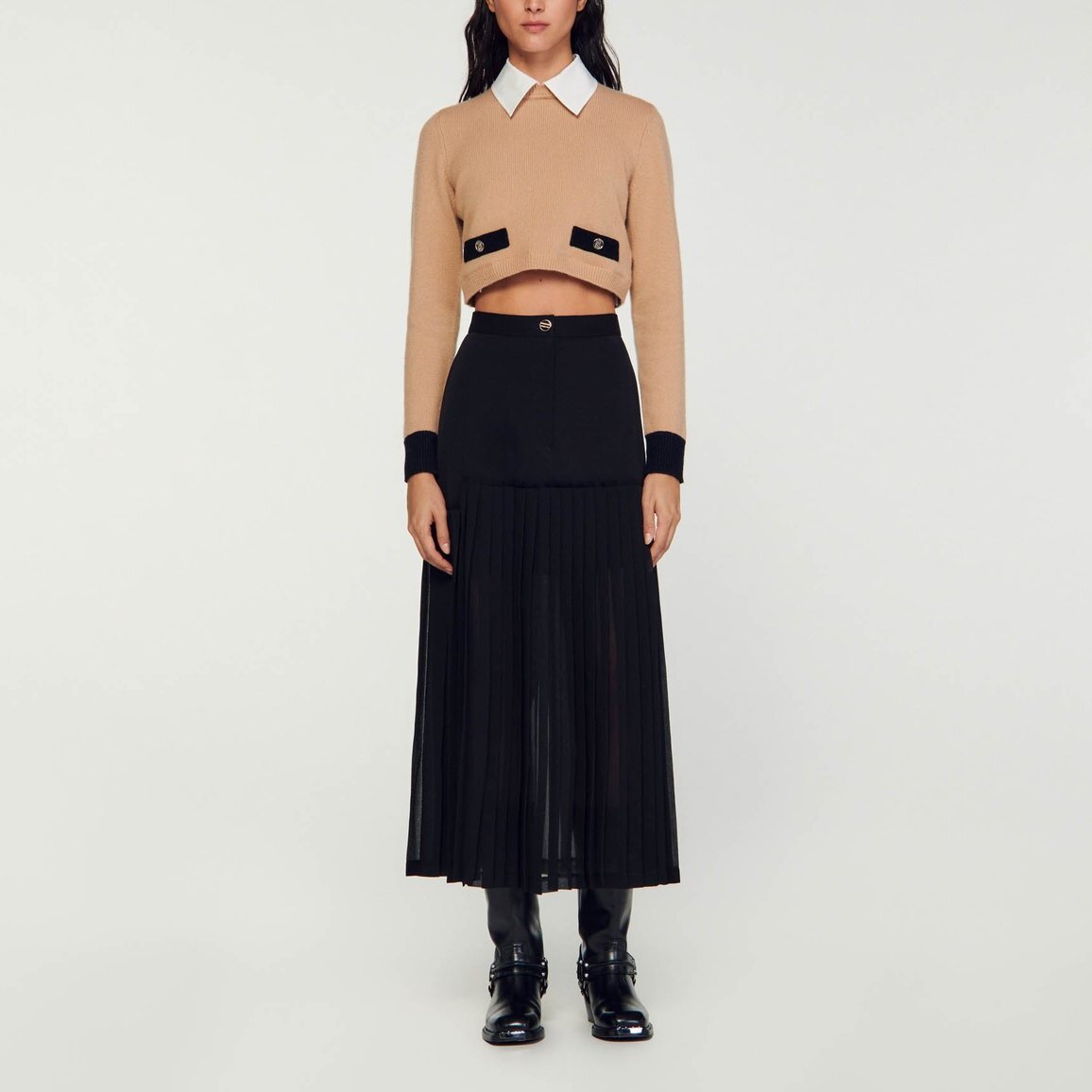 Jupe longue plissée Sandro seconde main