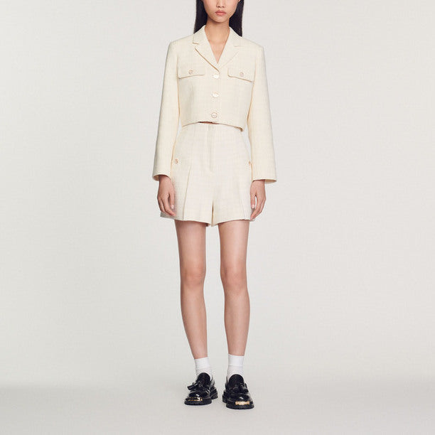 Short taille haute en tweed Sandro seconde main