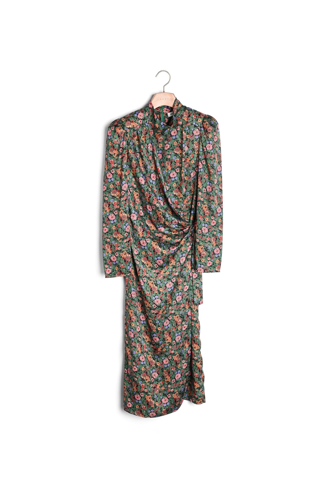 Robe mi-longue à imprimé Fleurs Sandro seconde main