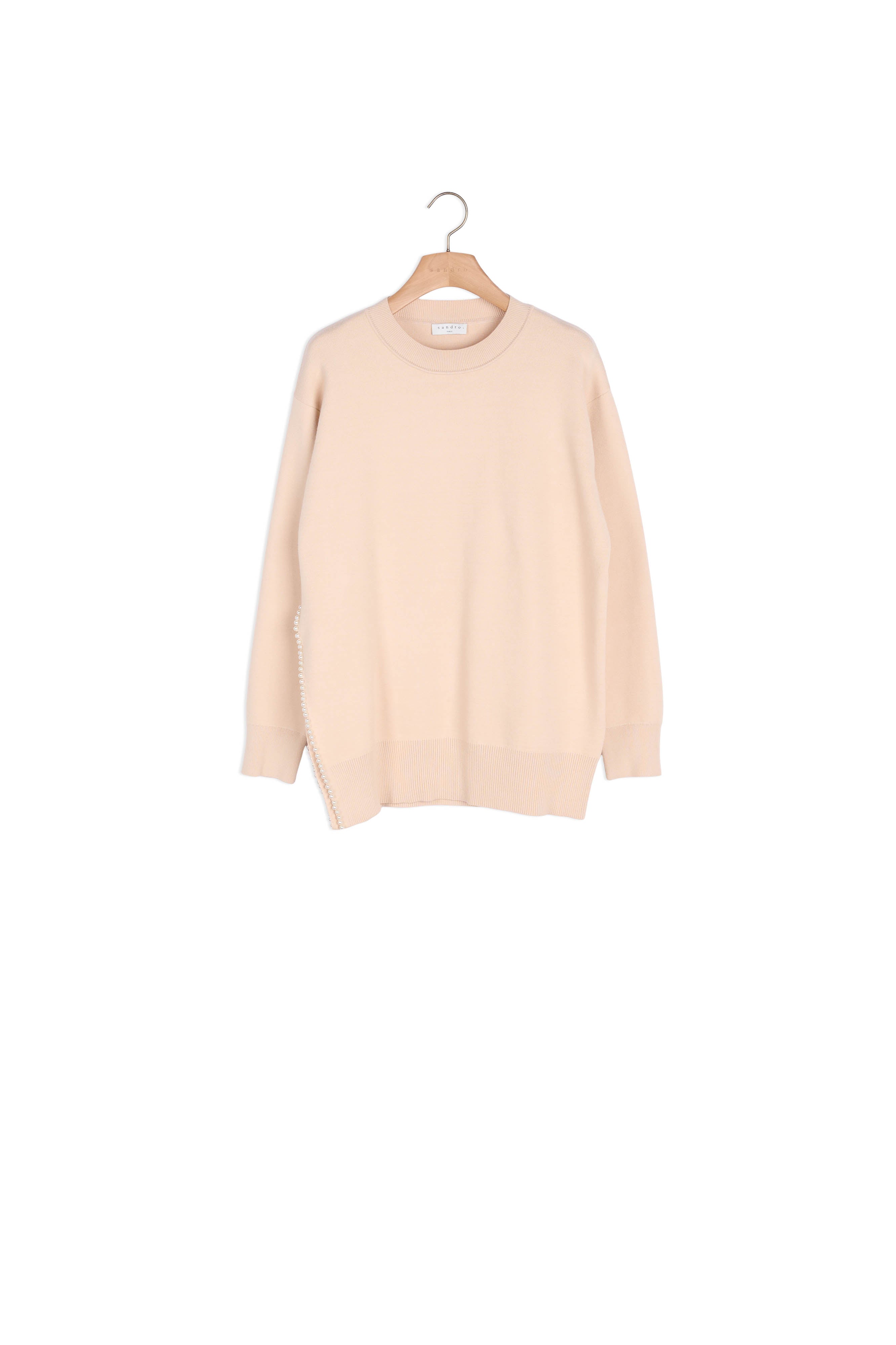 Pull avec une fente brodée de perles Sandro seconde main