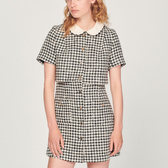 Robe trompe l'œil en tweed Sandro seconde main