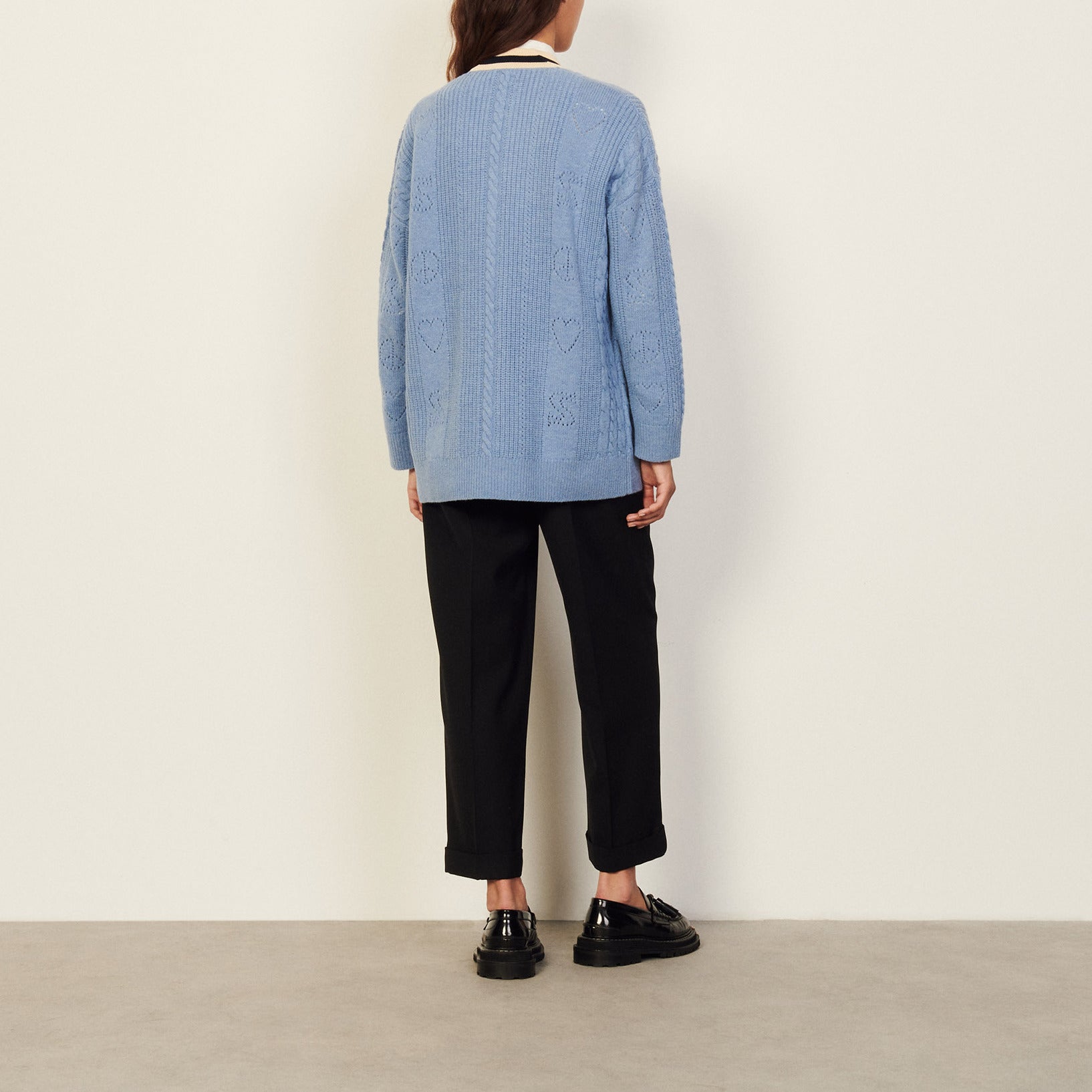 Cardi coat long en Maille Sandro seconde main