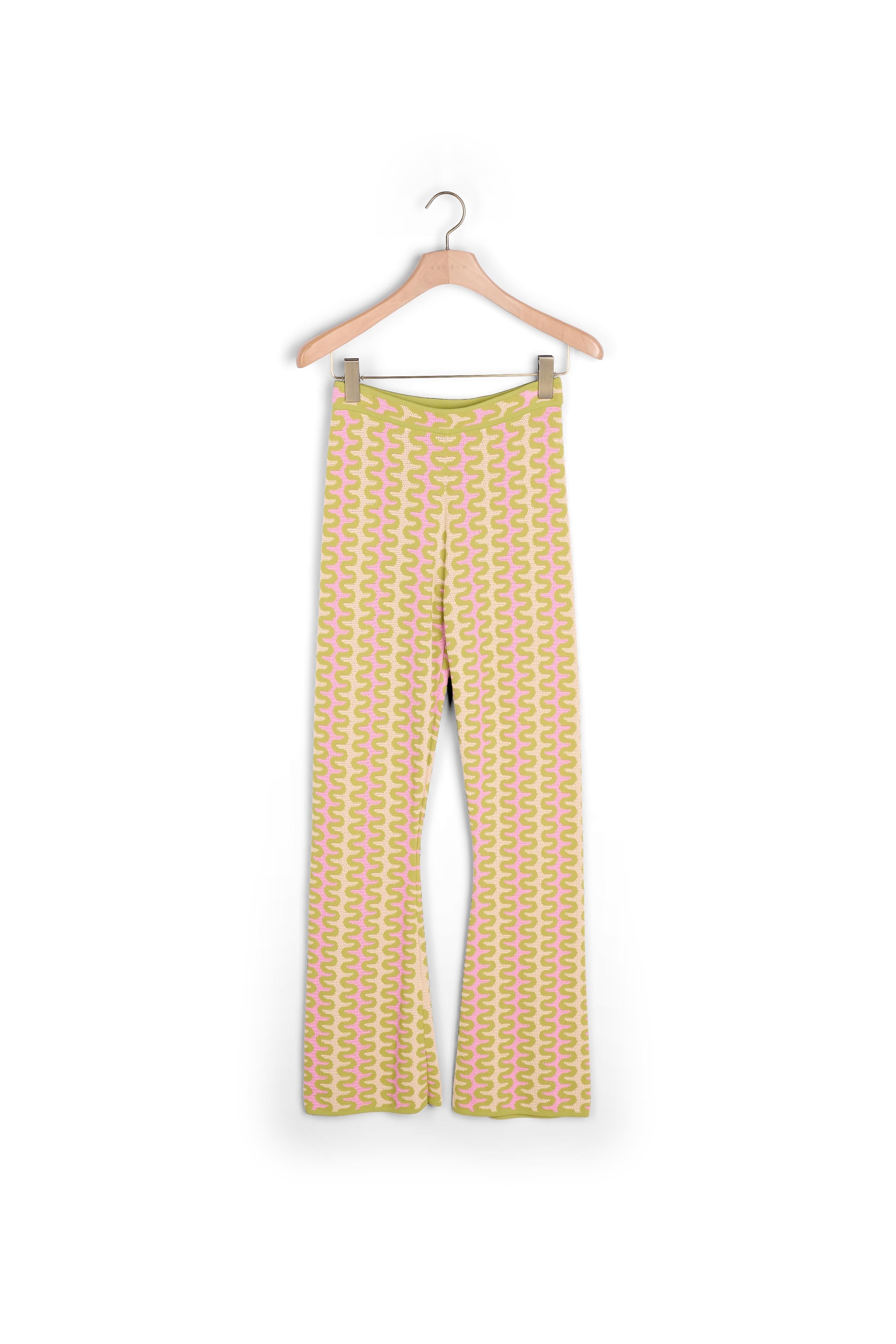 Pantalon en Maille à motifs Sandro seconde main