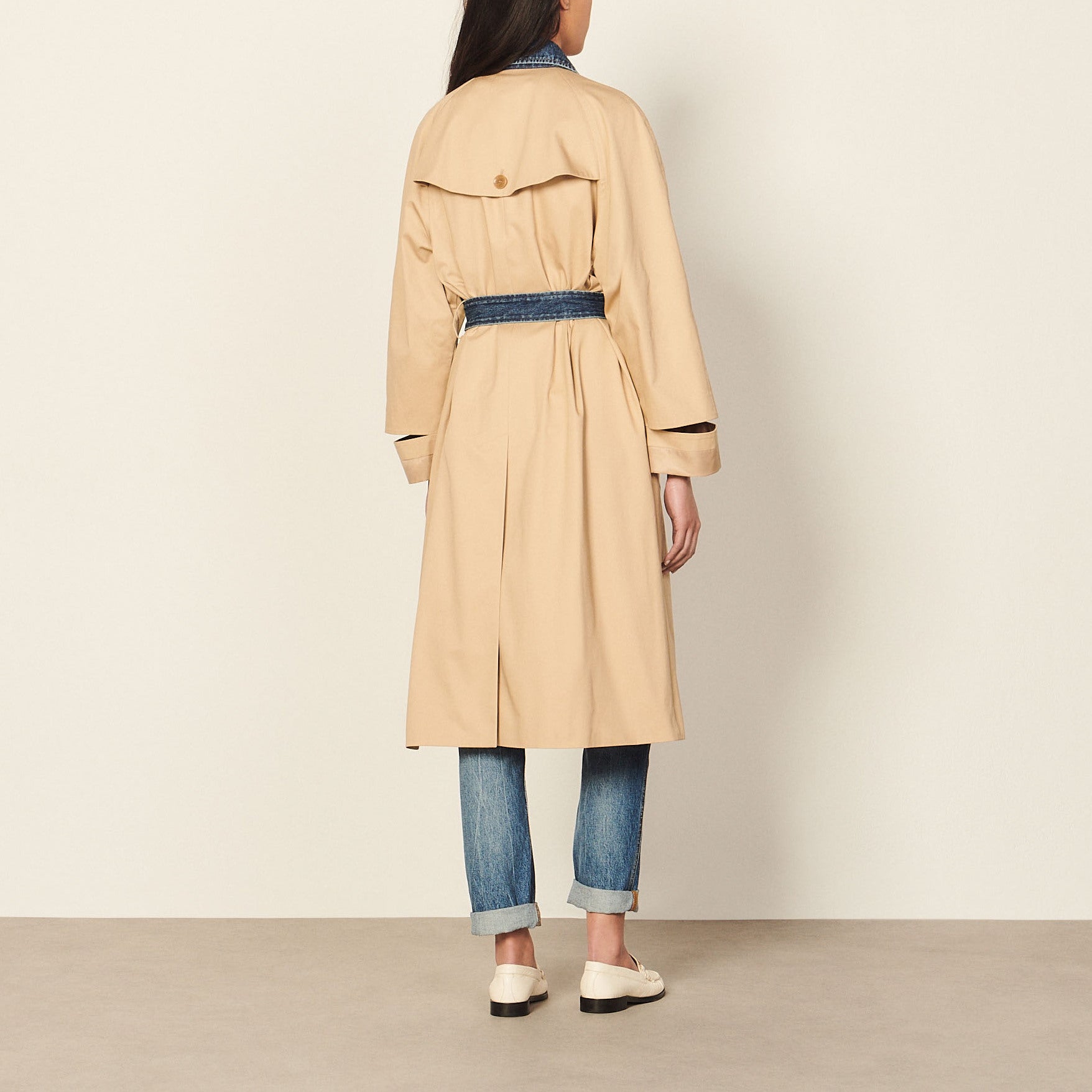 Trench en mix matière Sandro seconde main