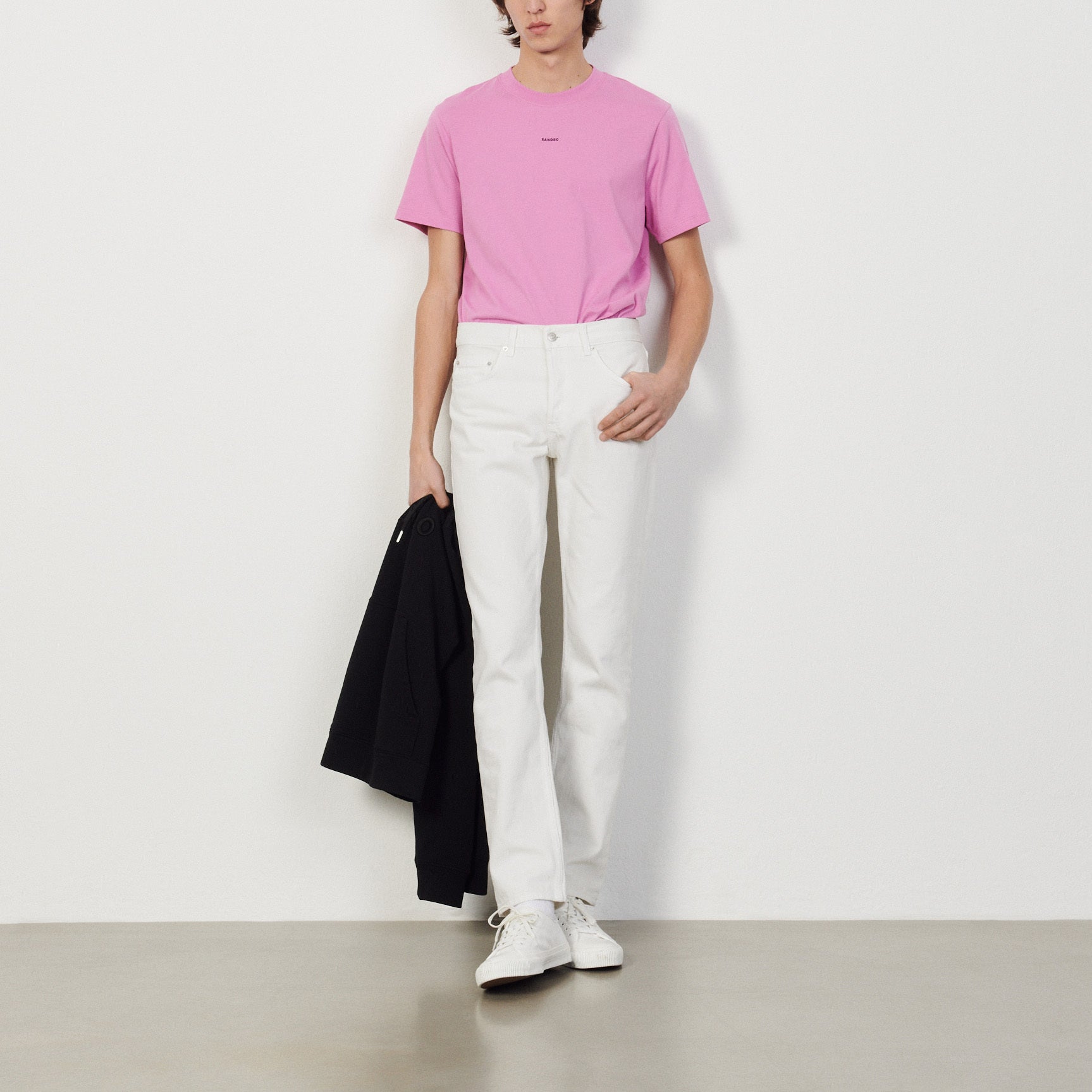 T-shirt Rose Sandro seconde main